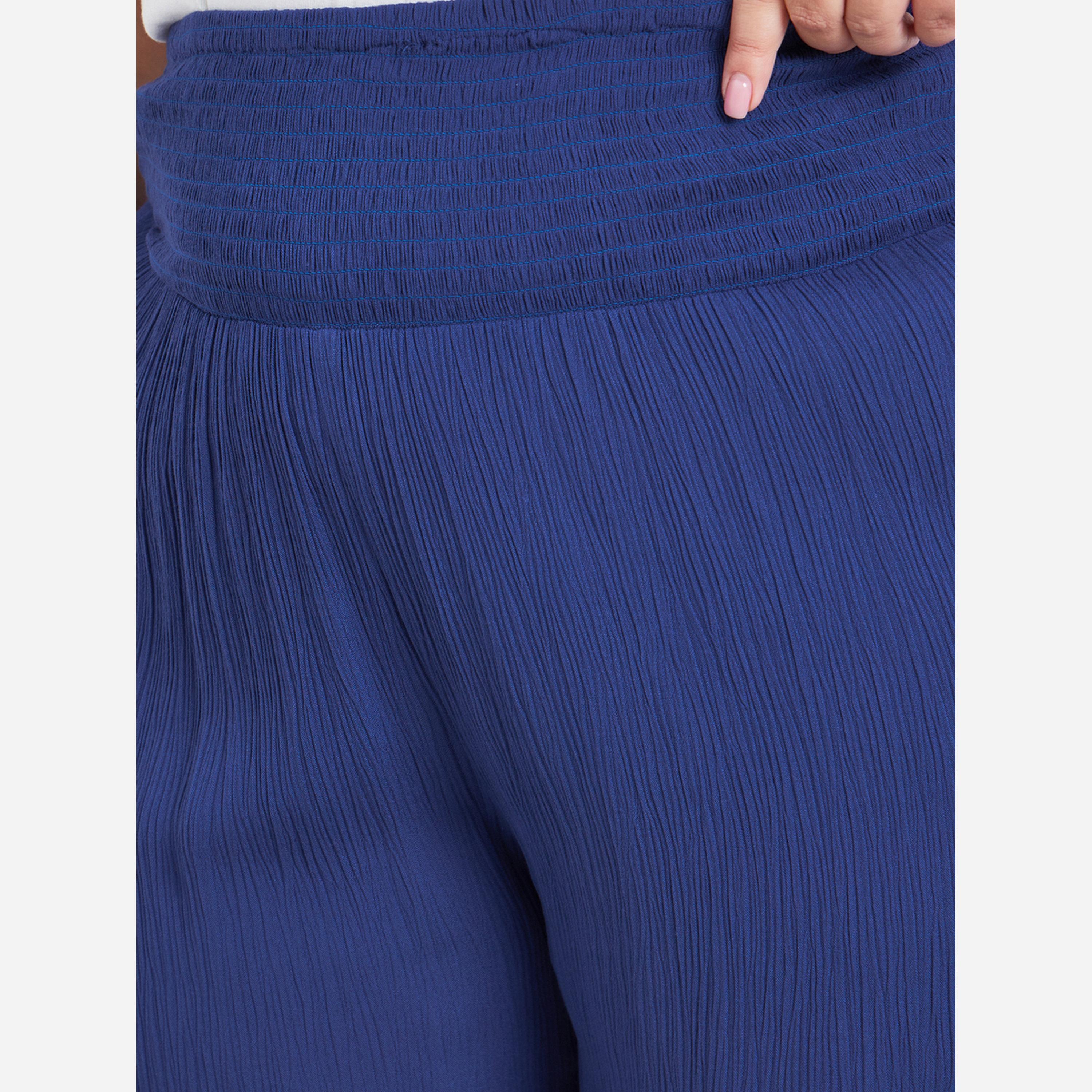 Styli Plus Size Navy Wide Leg Trousers-women-clothing-bottoms-trousers-image-5