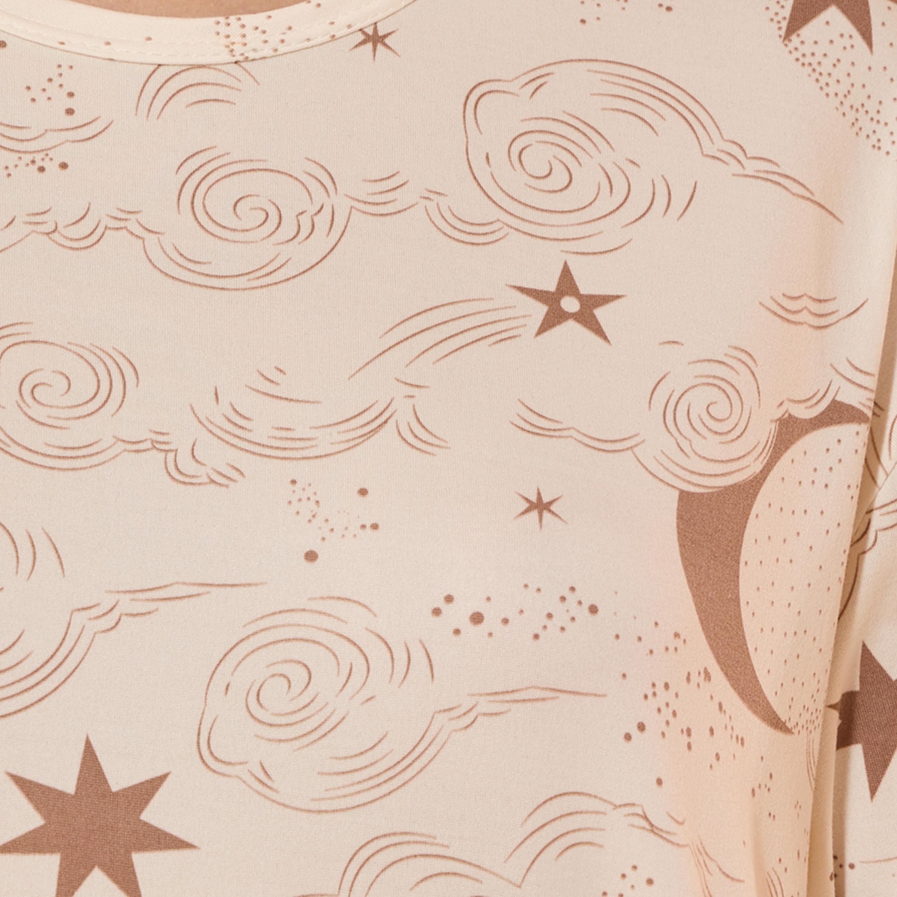 قميص نوم بطبعات هلال ونجوم-women-clothing-nightwear-nighties-image-3