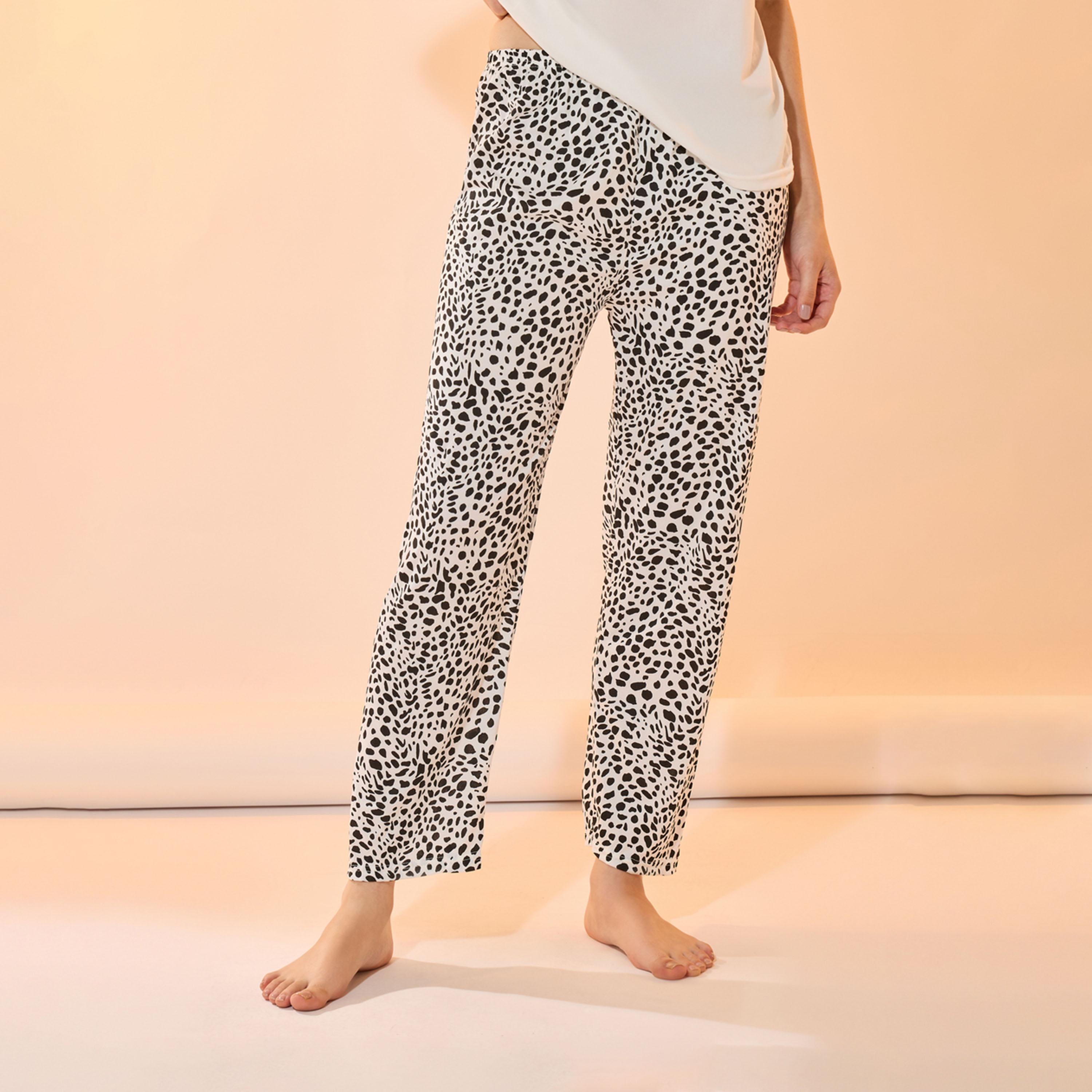 Take Two Graphic Print Short Sleeves T-Shirt and Pyjama Set-women-clothing-nightwear-pyjamas-longsets-image-5