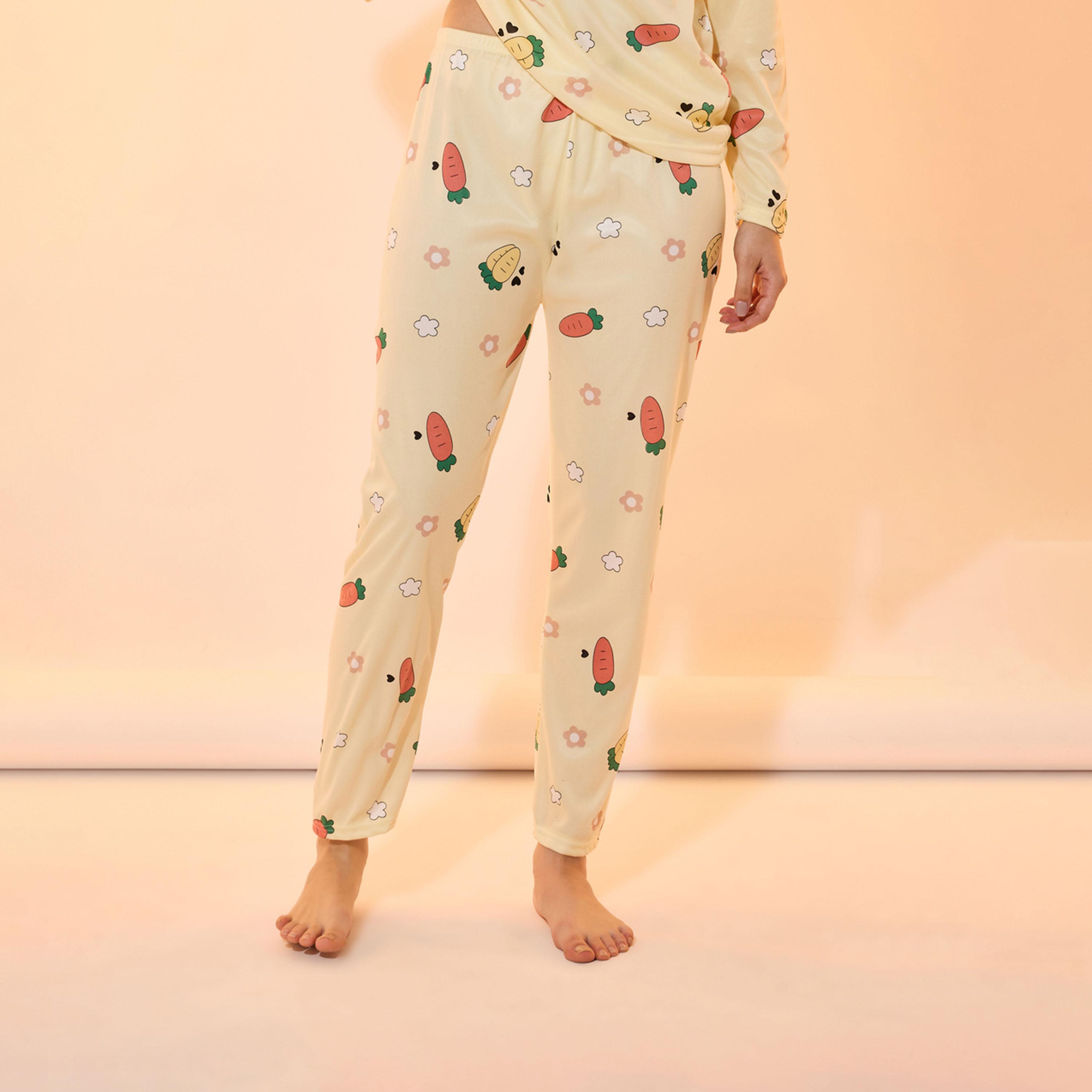 Take Two All Over Print Round Neck T-Shirt and Pyjama Set-women-clothing-nightwear-pyjamas-longsets-image-5