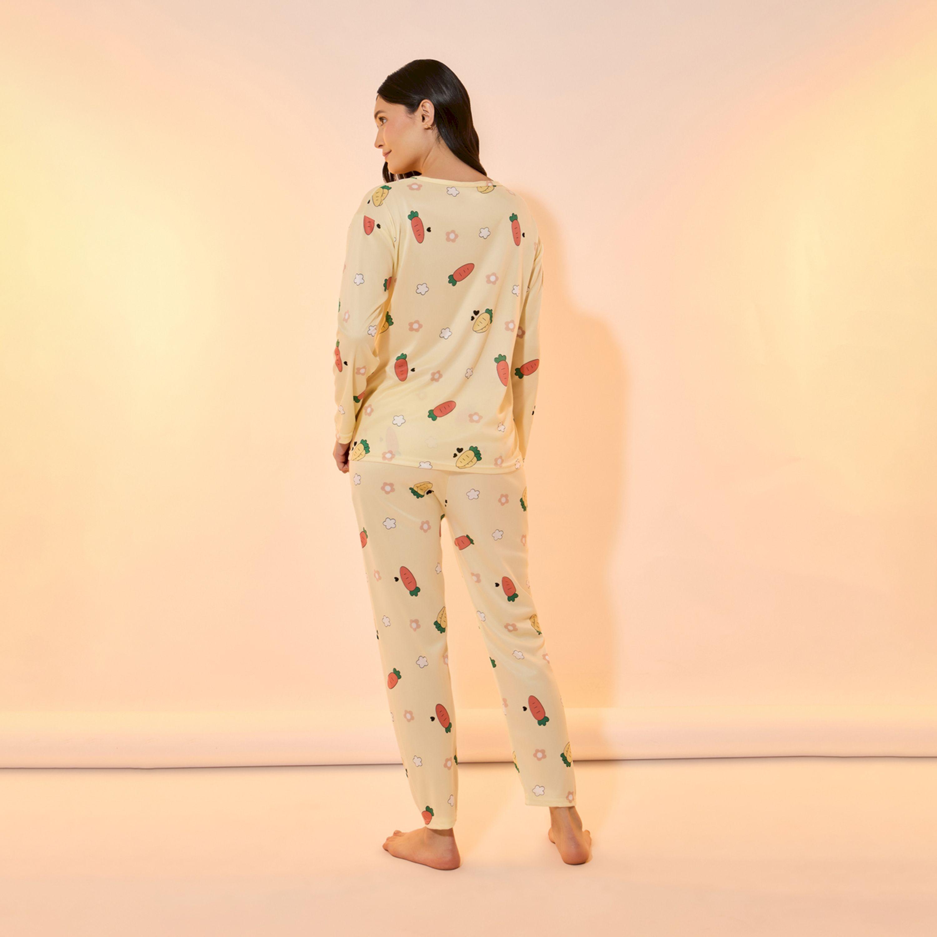 Take Two All Over Print Round Neck T-Shirt and Pyjama Set-women-clothing-nightwear-pyjamas-longsets-image-6