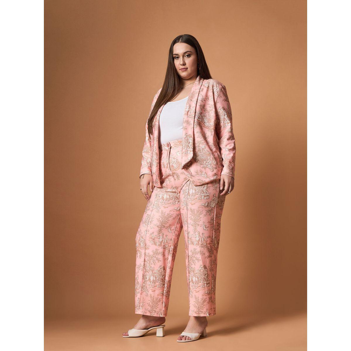 مجموعة من بنطال وبليزر بمقاس كبير وياقة شال ساسافراس × ستايلي-women-clothing-dresses-image-3