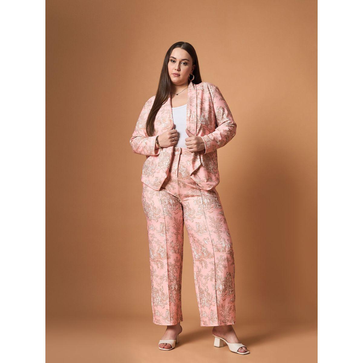 مجموعة من بنطال وبليزر بمقاس كبير وياقة شال ساسافراس × ستايلي-women-clothing-dresses-image-8