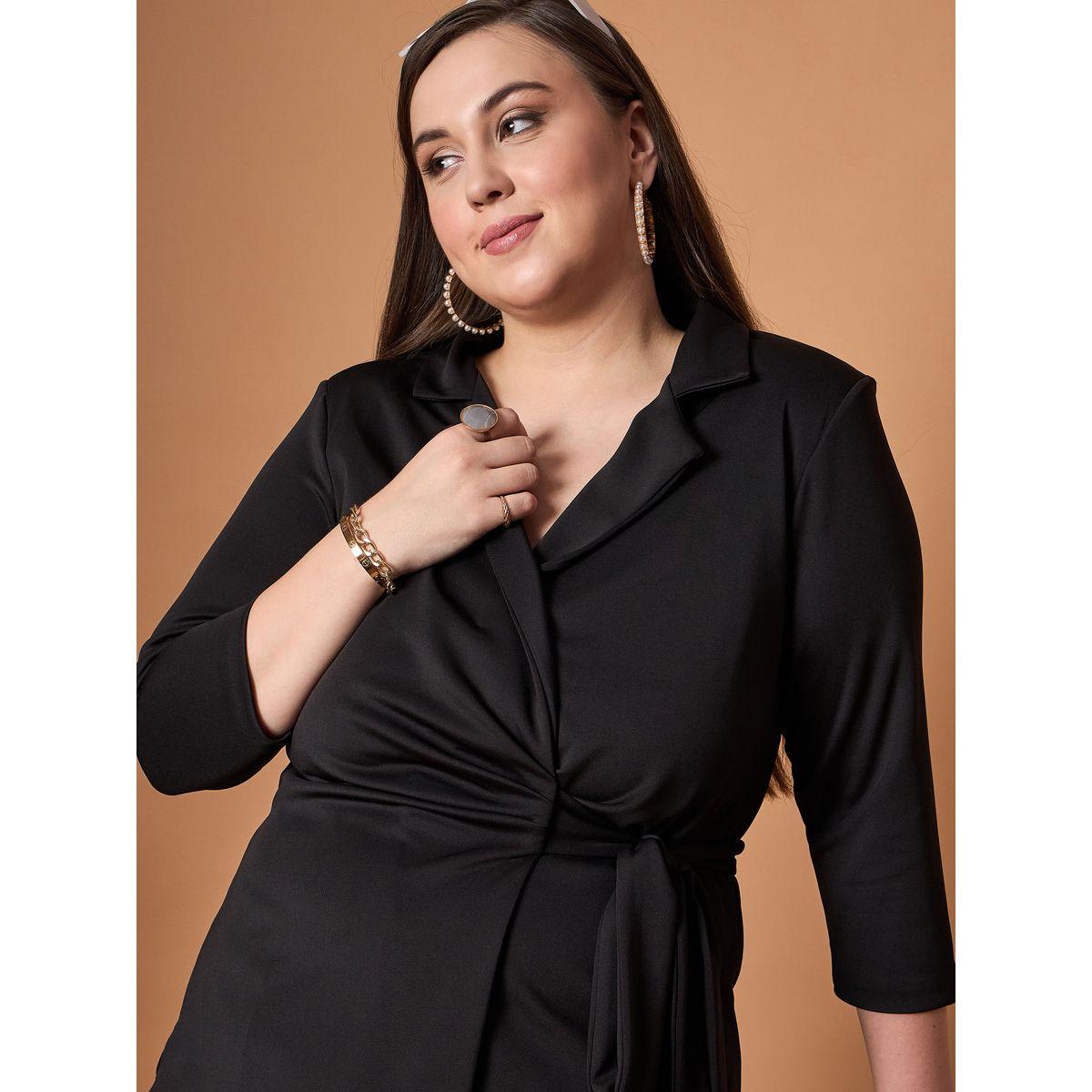 مجموعة من بنطال وبلوزة بمقاس كبير مع أربطة ساسافراس × ستايلي-women-clothing-dresses-image-4