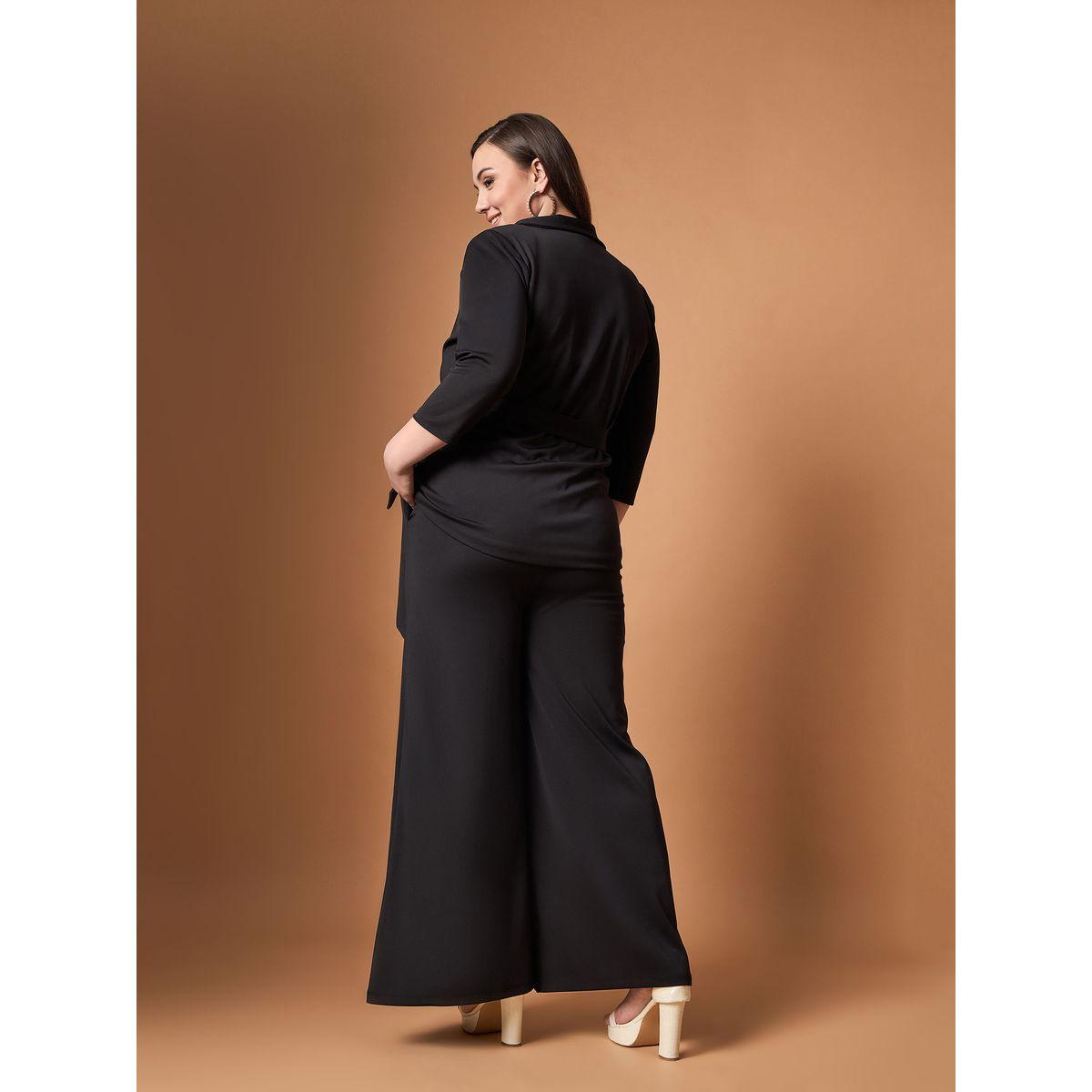 مجموعة من بنطال وبلوزة بمقاس كبير مع أربطة ساسافراس × ستايلي-women-clothing-dresses-image-6