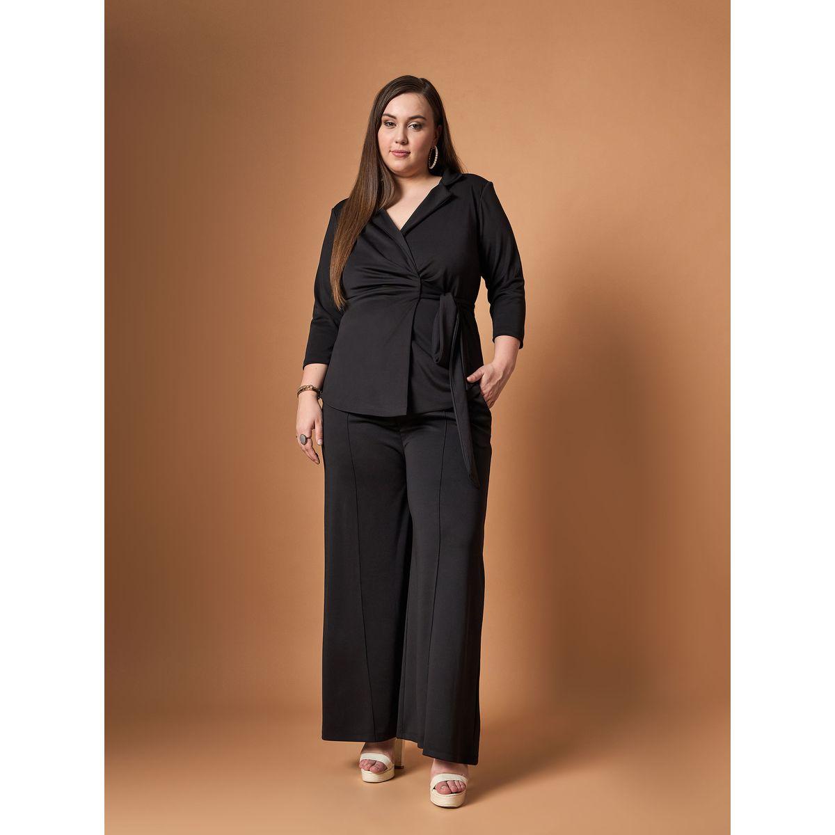 مجموعة من بنطال وبلوزة بمقاس كبير مع أربطة ساسافراس × ستايلي-women-clothing-dresses-image-8