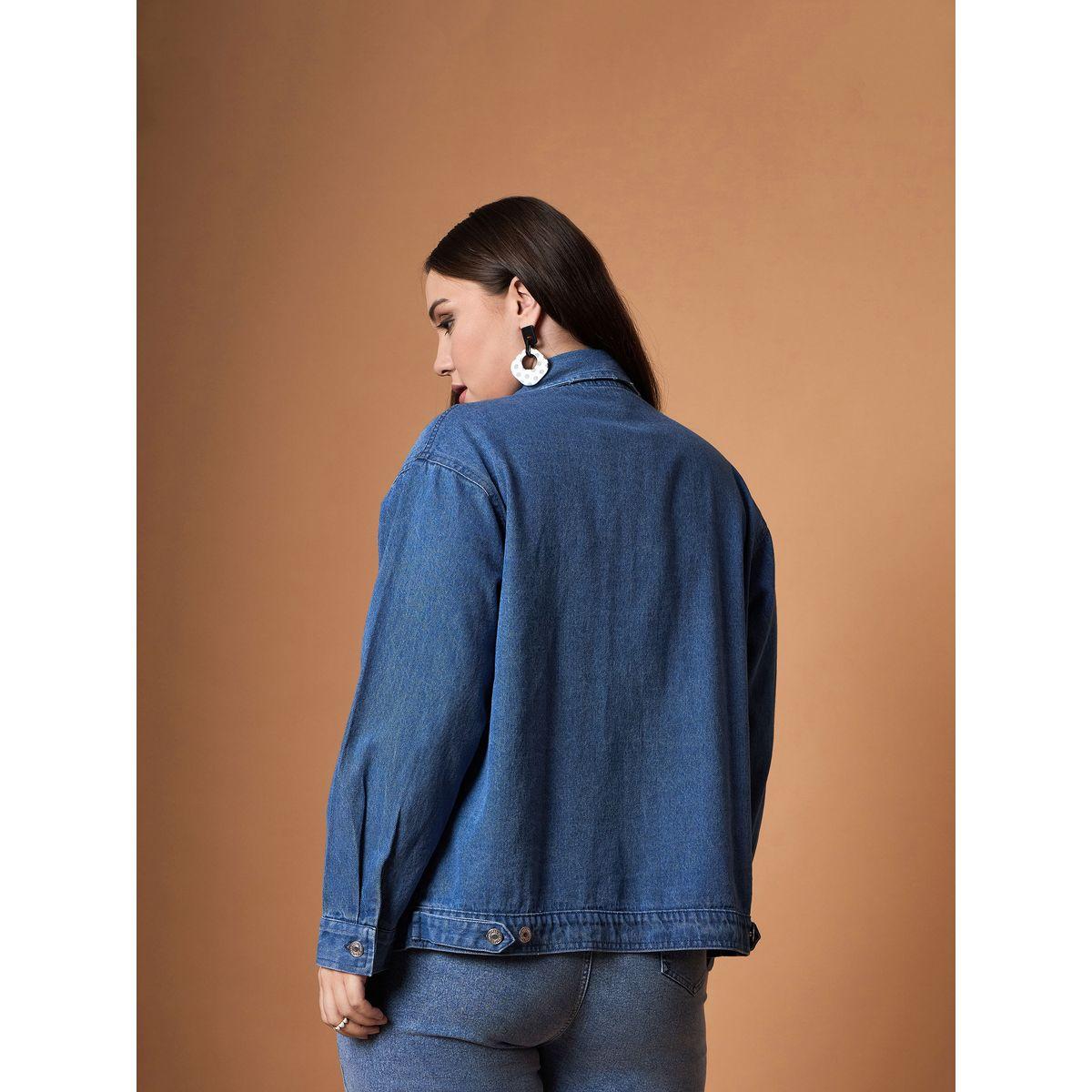 جاكيت دنيم بمقاس كبير وتفاصيل جيوب ساسافراس × ستايلي-women-winterwear-coatsandjackets-jackets-image-6