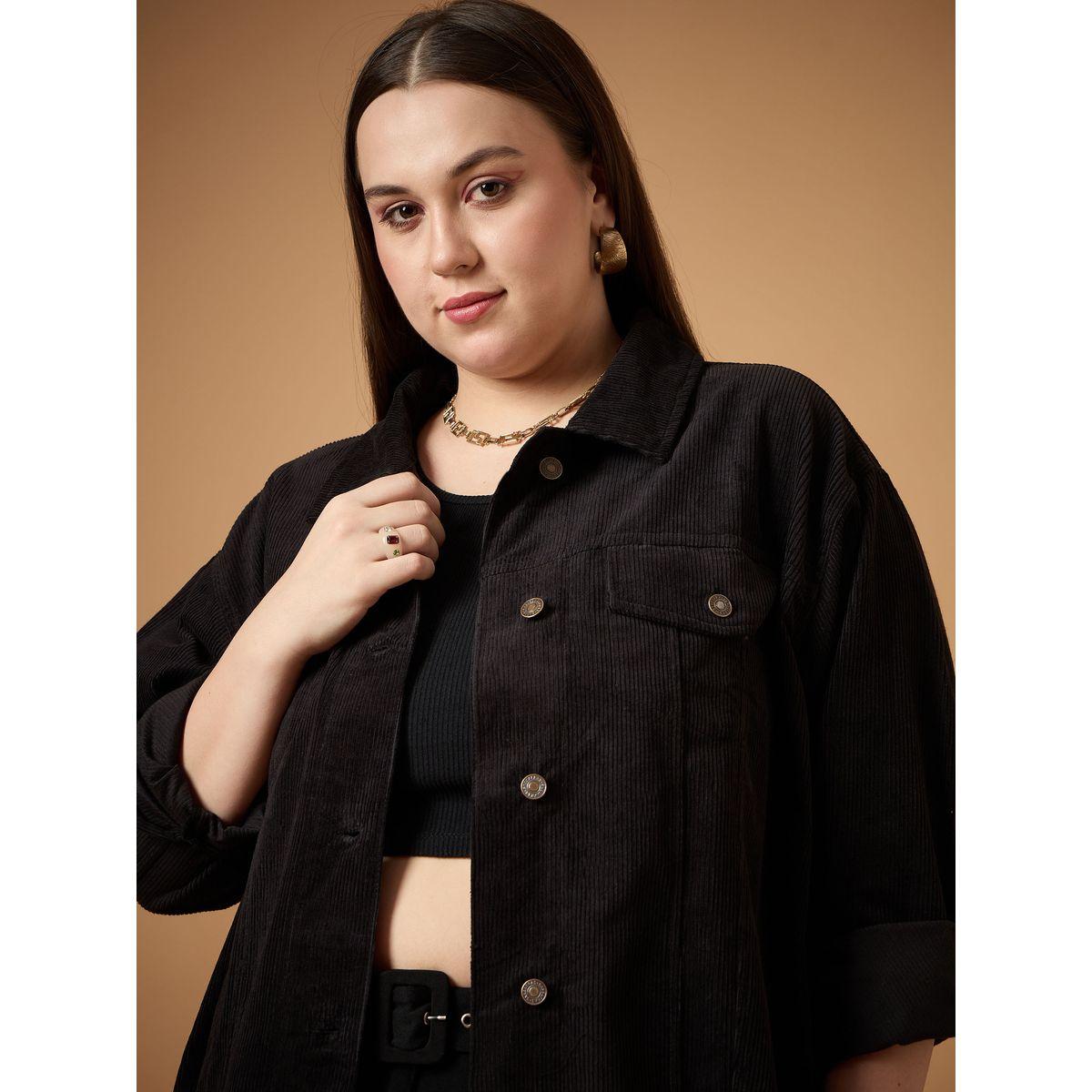 شاكيت كوردروي بمقاس كبير وتفاصيل جيوب ساسافراس × ستايلي-women-winterwear-coatsandjackets-jackets-image-4