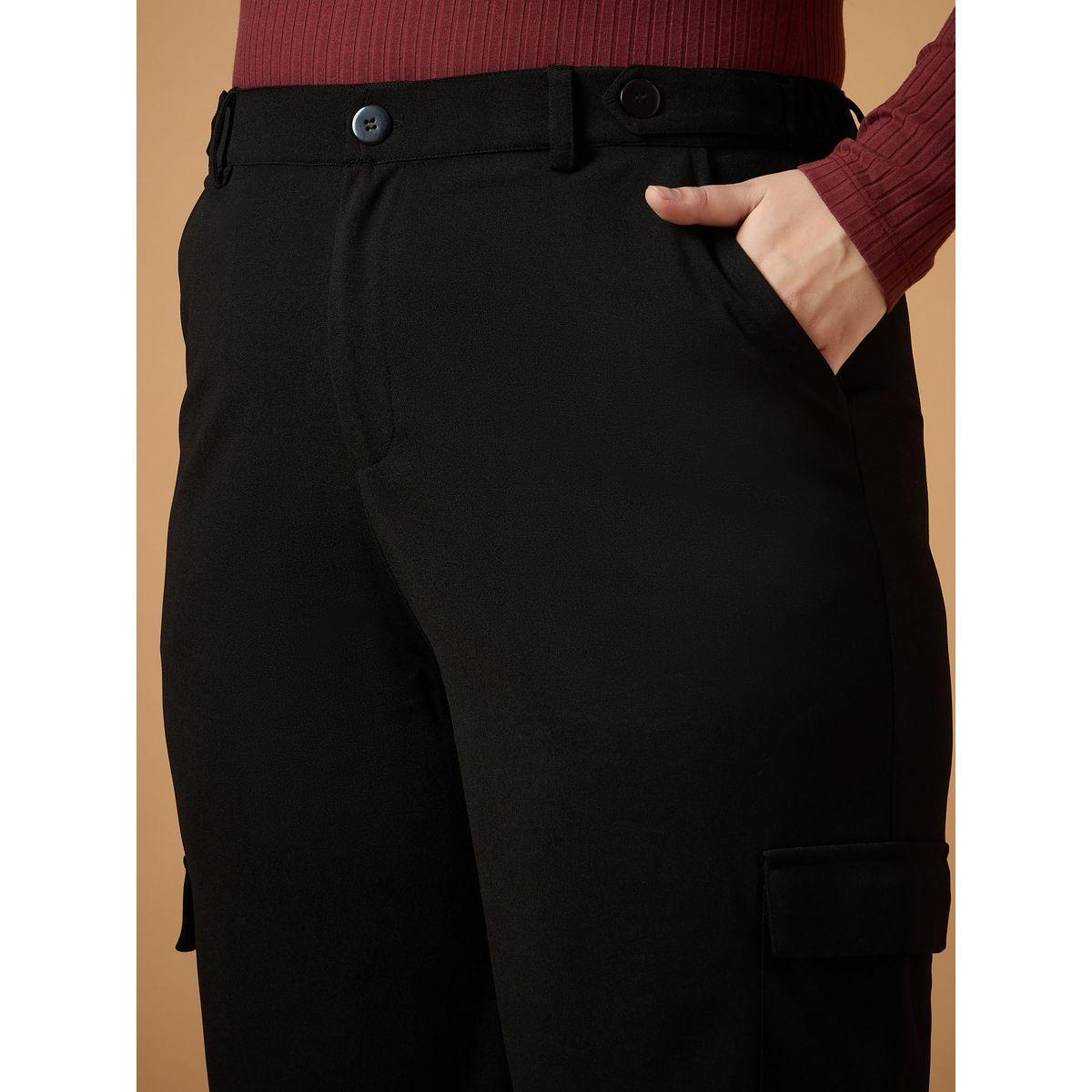 بنطال كارجو ساد بمقاس كبير وخصر متوسط ساسافراس × ستايلي-women-clothing-bottoms-trousers-image-4