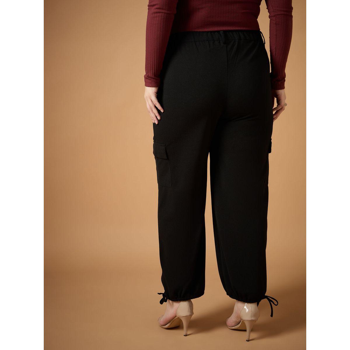 بنطال كارجو ساد بمقاس كبير وخصر متوسط ساسافراس × ستايلي-women-clothing-bottoms-trousers-image-5