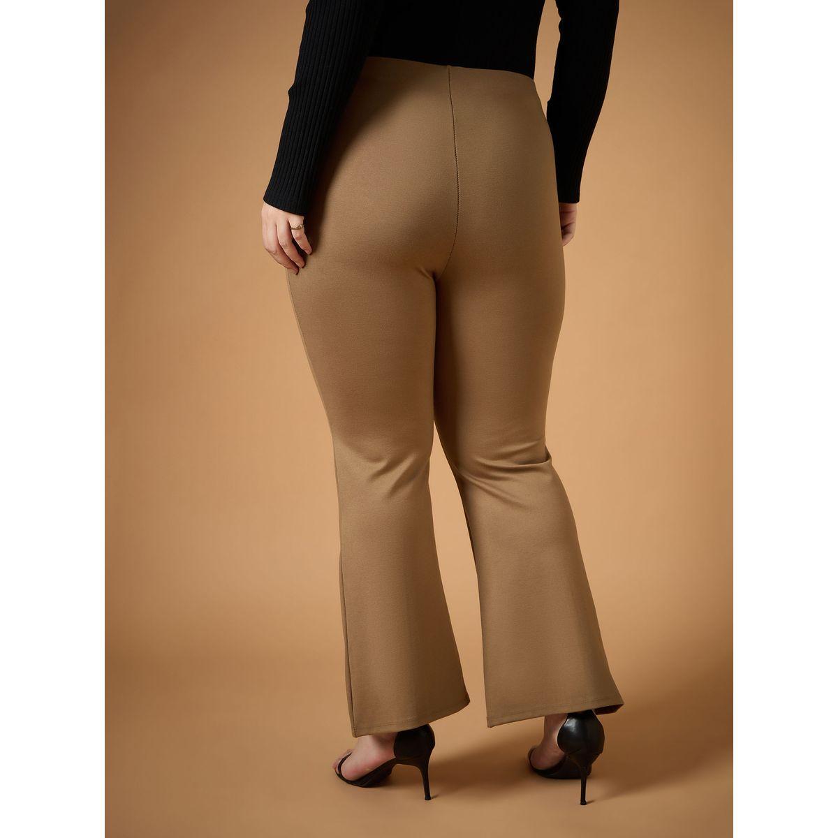 بنطال واسع بمقاس كبير وتفاصيل شق ساسافراس × ستايلي-women-clothing-bottoms-trousers-image-5
