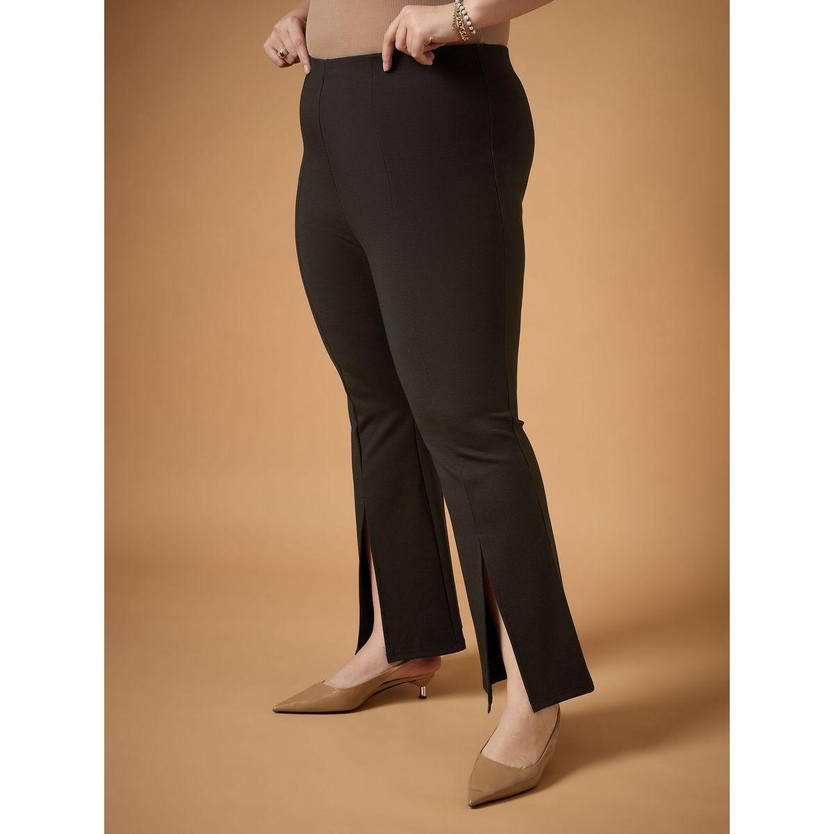 بنطال واسع بمقاس كبير وتفاصيل شق ساسافراس × ستايلي-women-clothing-bottoms-trousers-image-3