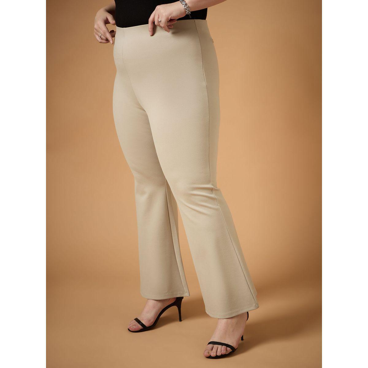 Sassafras X Styli  Plus Size Solid Flared Pants-women-clothing-bottoms-trousers-image-3