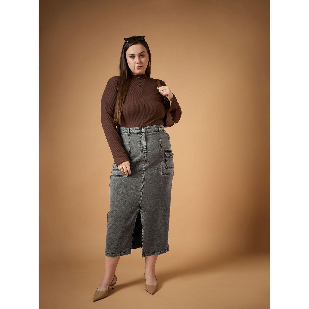 Sassafras X Styli  Plus Size Acid Wash Front Slit Midi Skirt-women-clothing-bottoms-skirts-image-6