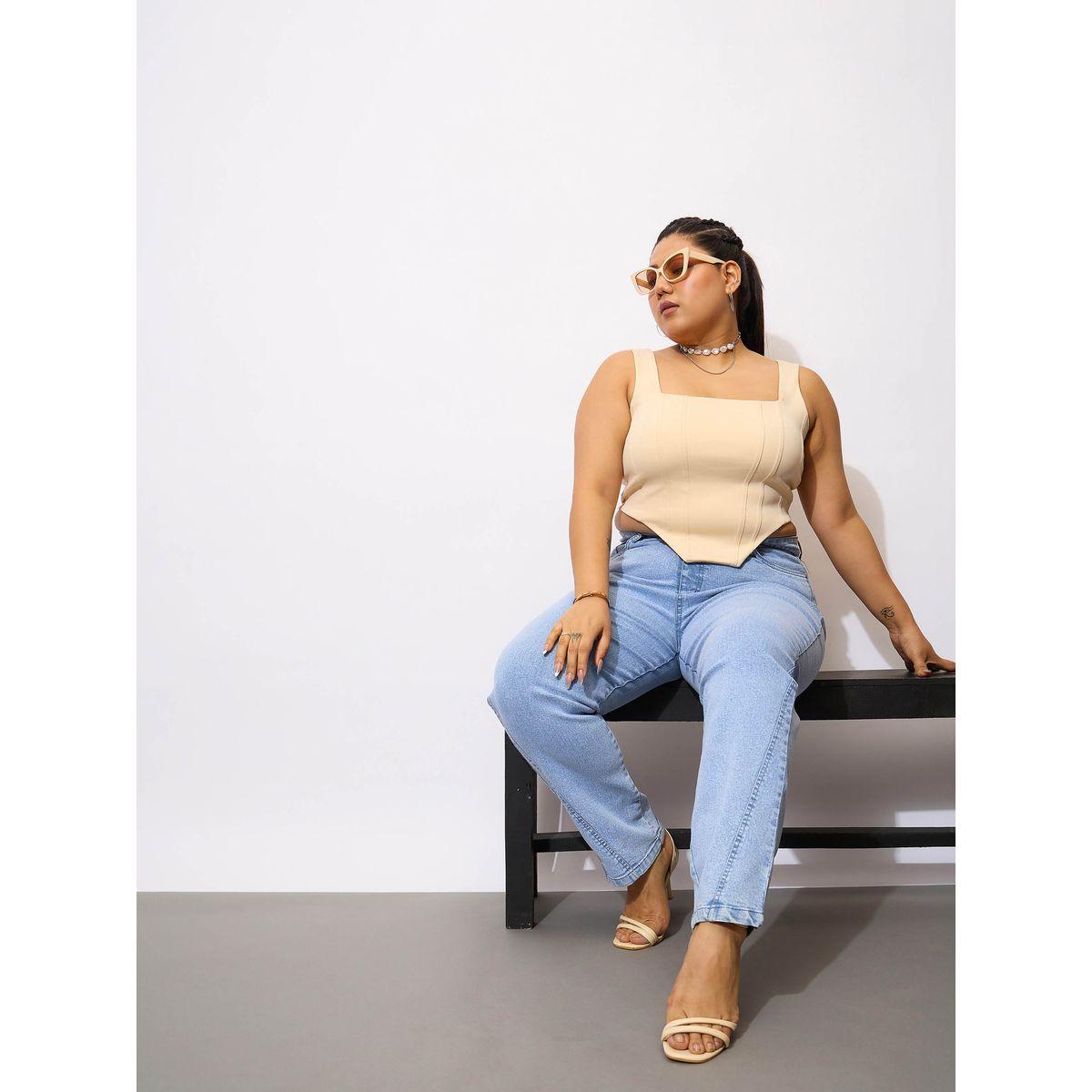 Sassafras X Styli  Plus Size Acid Wash Mom Fit Jeans-women-clothing-bottoms-jeans-image-6