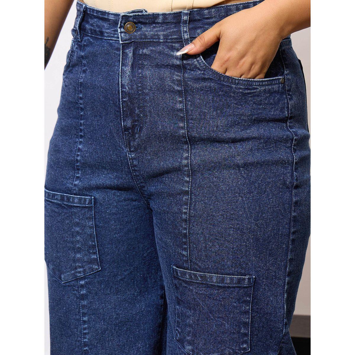 Sassafras X Styli  Plus Size Acid Wash Straight Fit Jeans with Pockets Details-women-clothing-bottoms-jeans-image-4