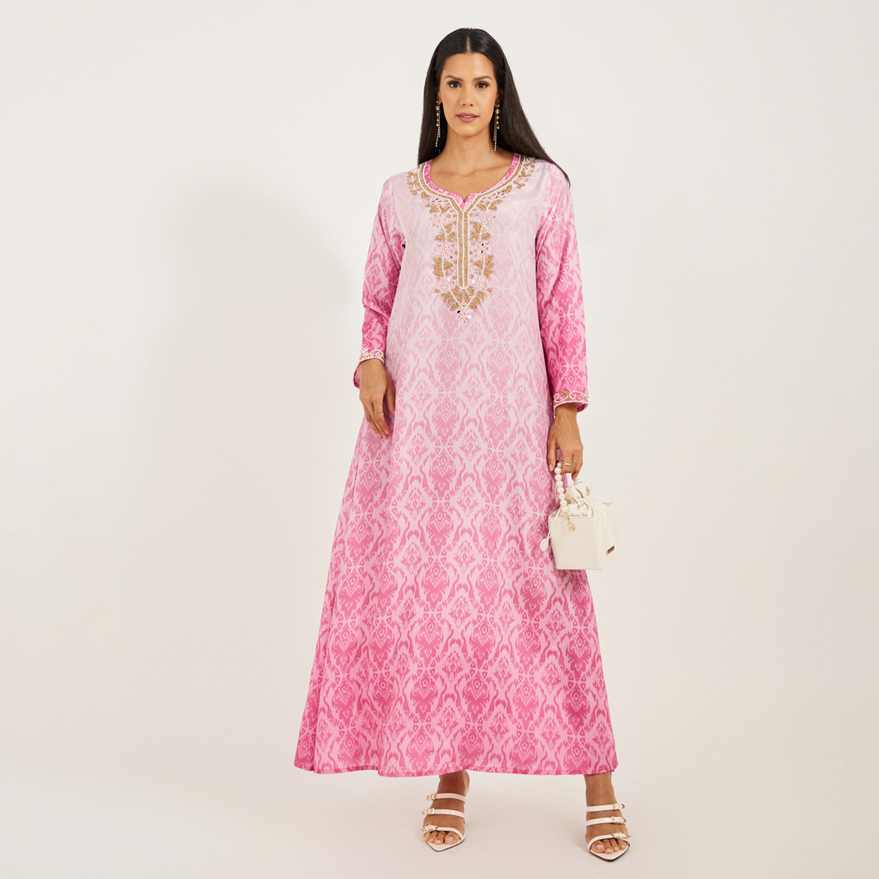 Maxim Creation X Styli Shaded Kaftan With Handwork-women-arabicclothing-kaftan-image-2