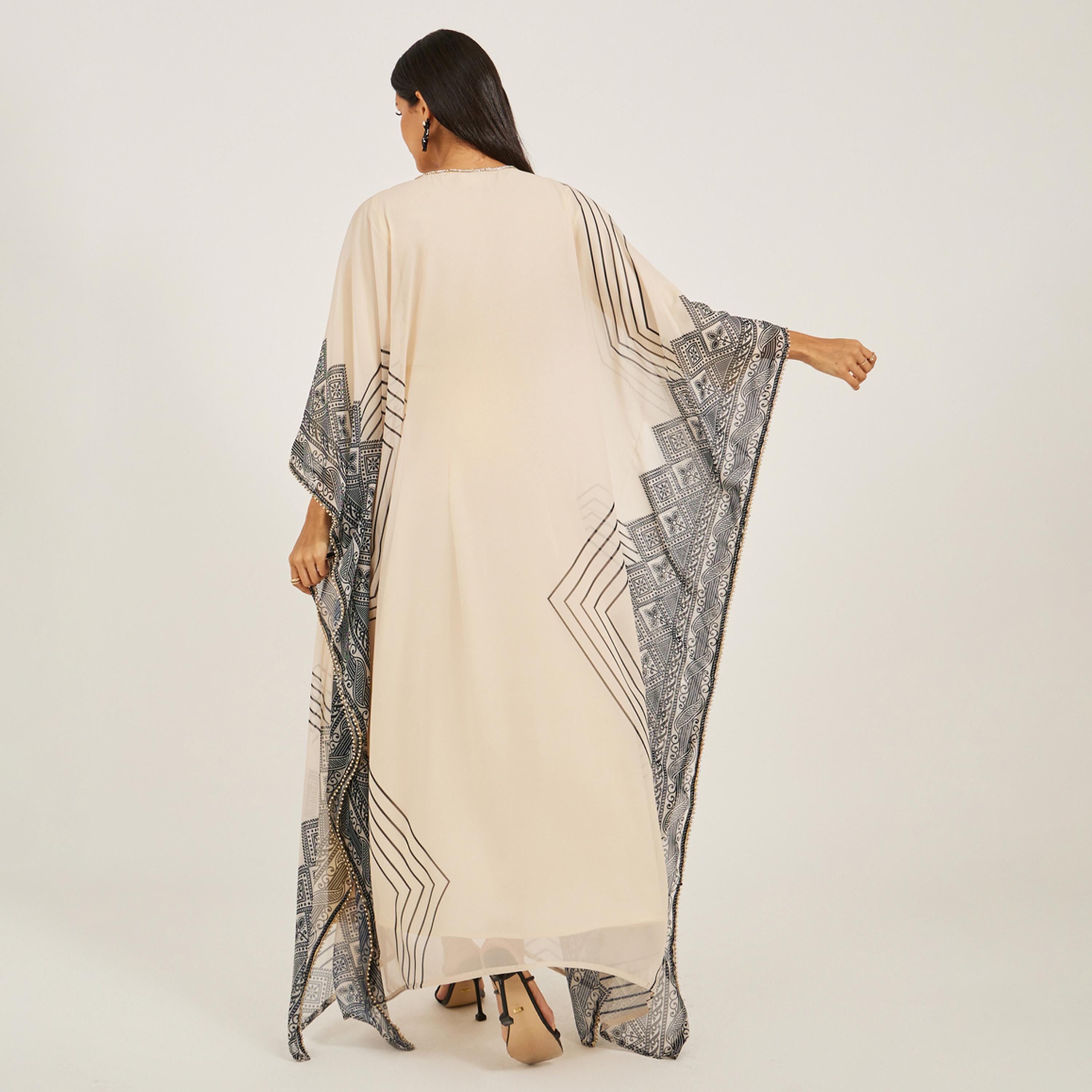 Maxim Creation X Styli PRINTED GEORGETTE KAFTAN WITH HANDWORK-women-arabicclothing-kaftan-image-5