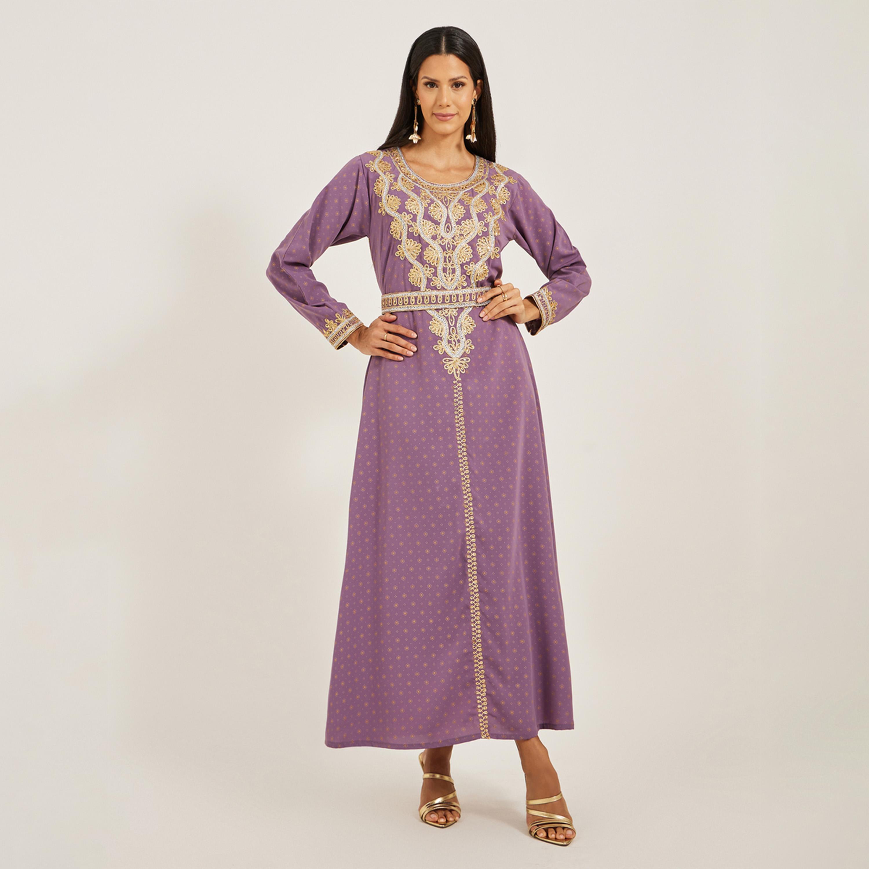 Maxim Creation X Styli Bsy Kaftan With Doriwork And Stones-women-arabicclothing-kaftan-image-2