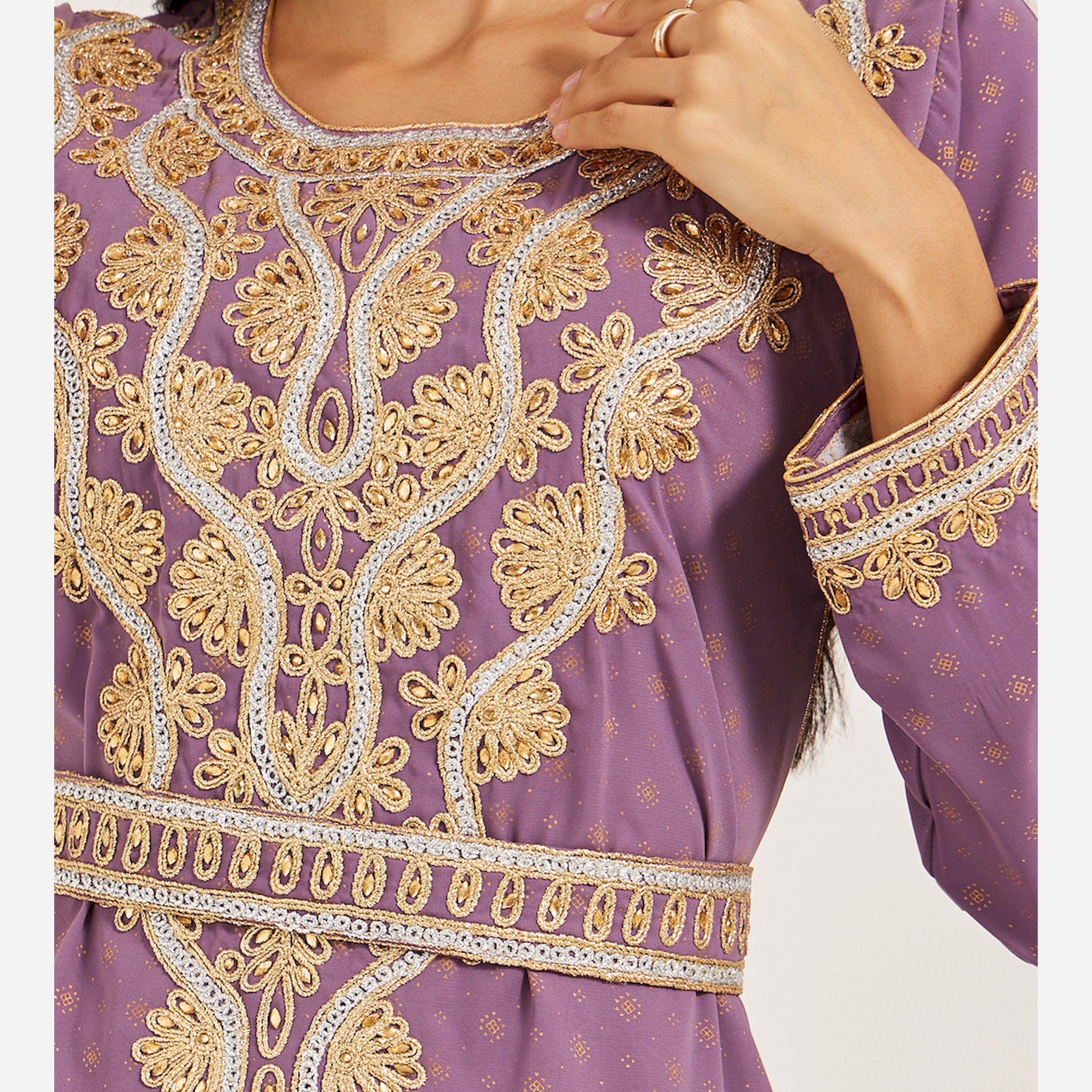 Maxim Creation X Styli Bsy Kaftan With Doriwork And Stones-women-arabicclothing-kaftan-image-4