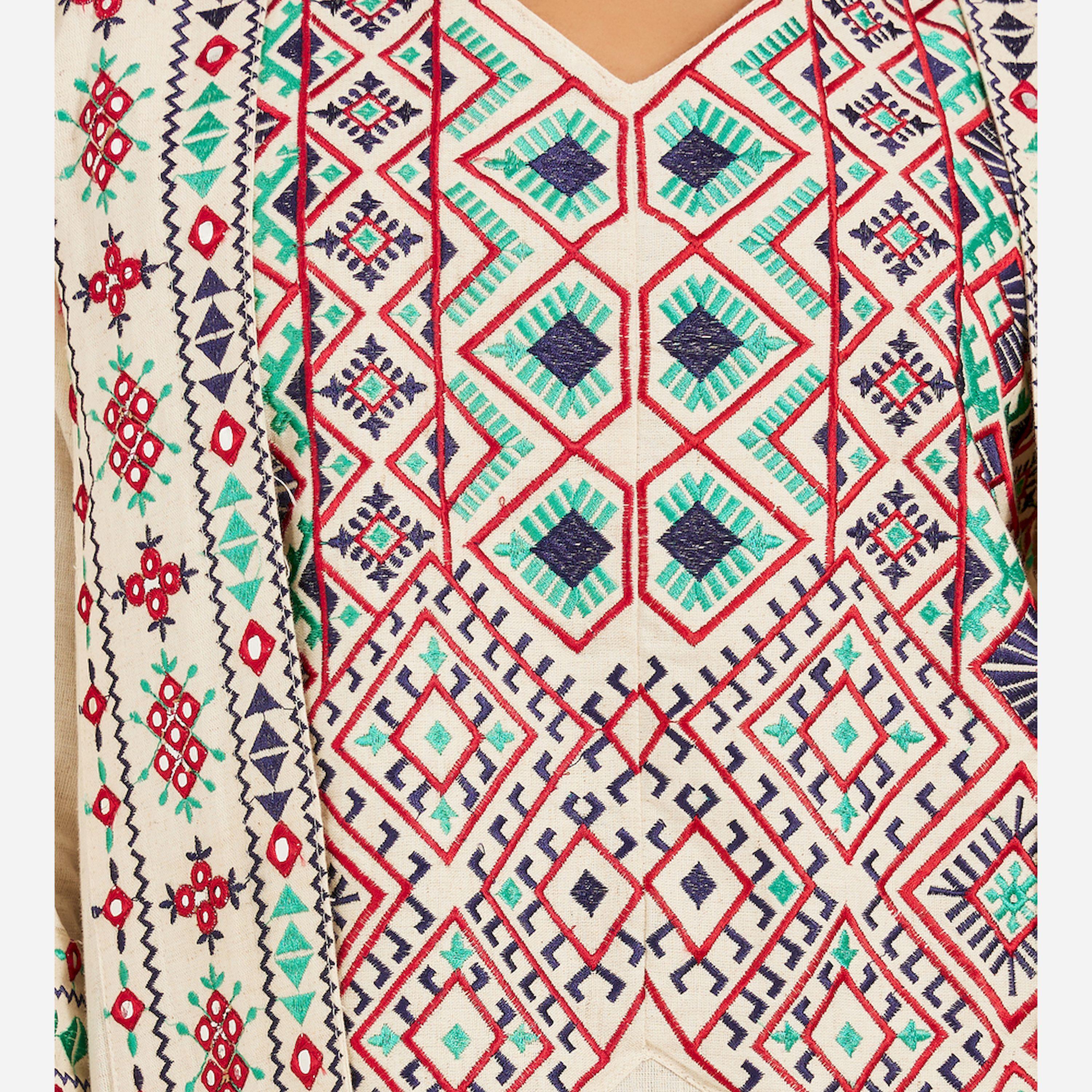 Maxim Creation X Styli Kaftan With Threadwork And Mirror-women-arabicclothing-kaftan-image-3