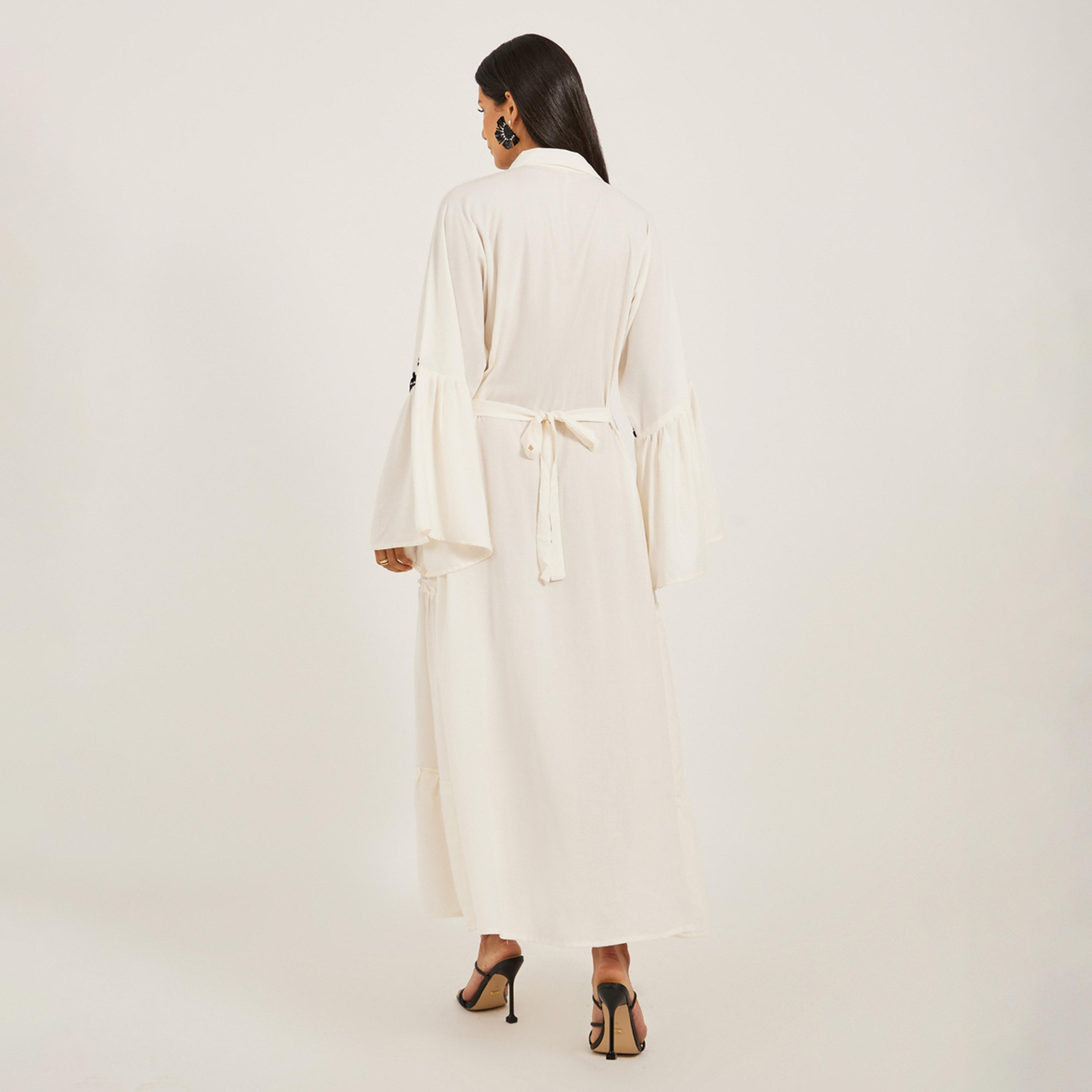 Maxim Creation X Styli White Rayon Kaftan With Doriwork And Tasssels-women-arabicclothing-kaftan-image-5