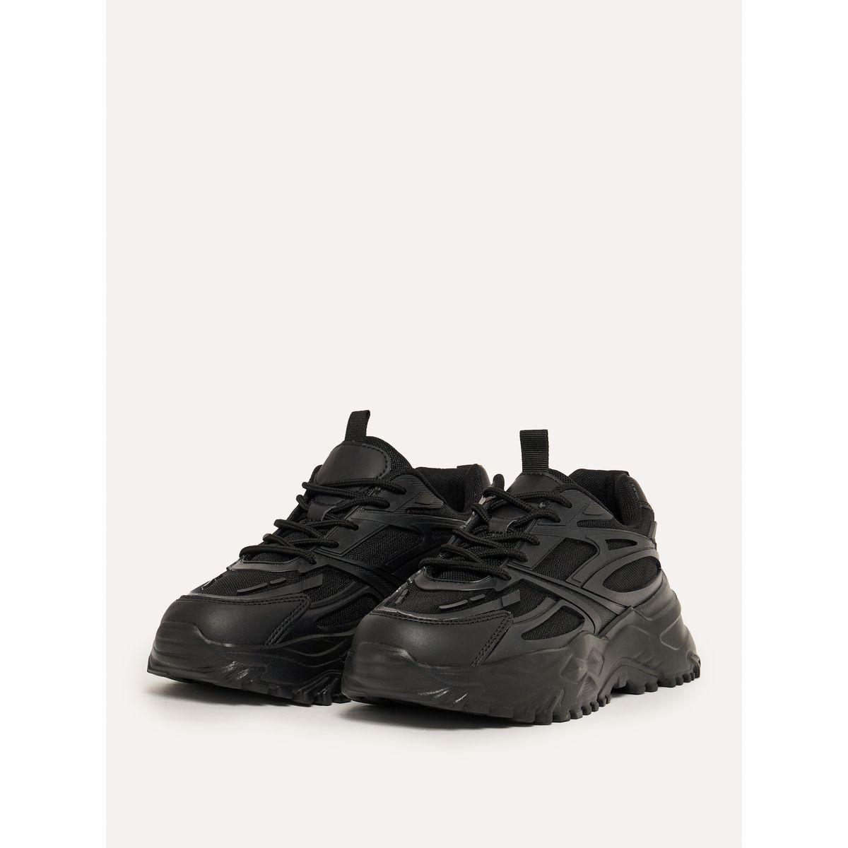 Take Two Textured Lace-Up Chunky Sneakers-women-shoes-sneakers-image-3