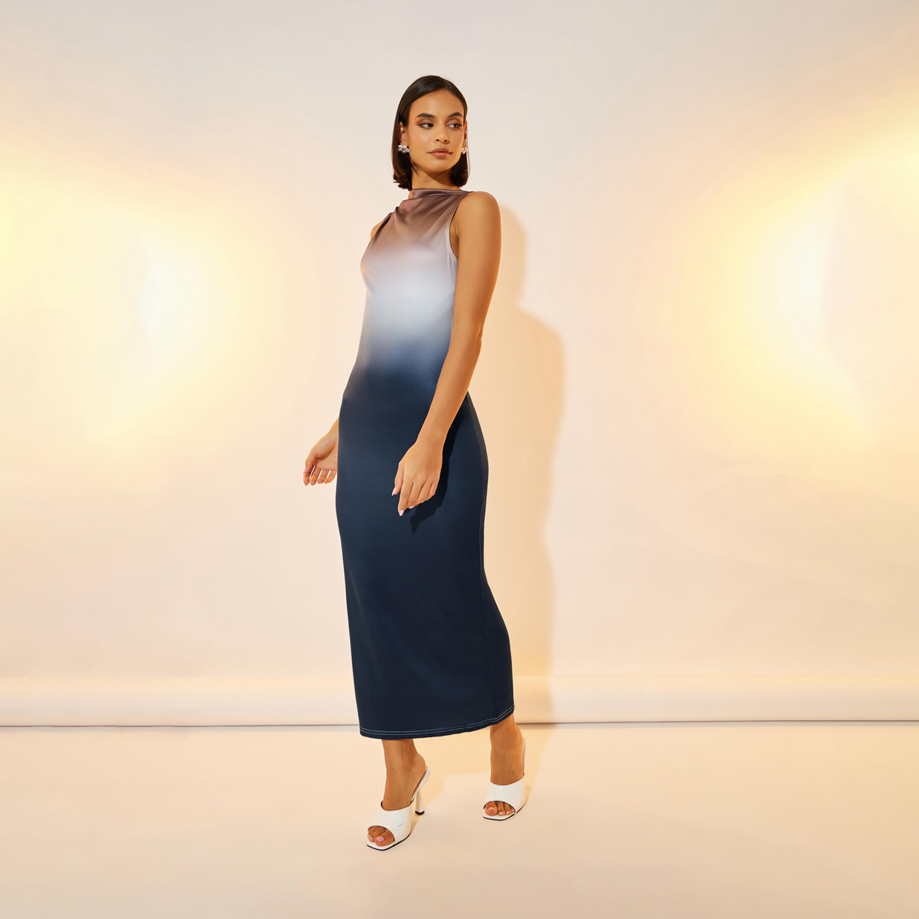 Take Two Ombre Print Sleeveless Bodycon Midi Dress-women-clothing-dresses-image-2