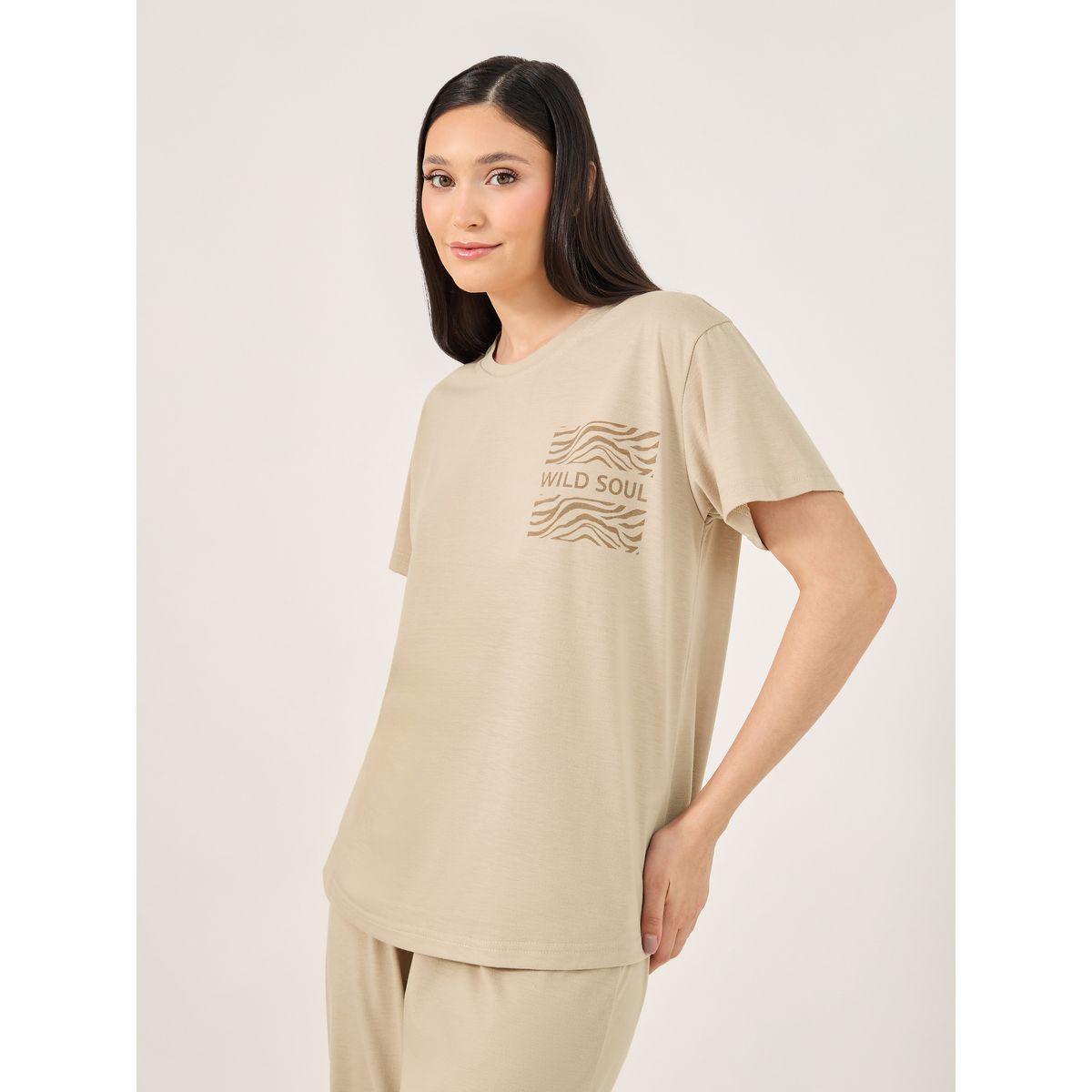 مجموعة من بنطال بيجاما مع تيشيرت بطبعة جرافيك-women-clothing-nightwear-pyjamas-longsets-image-2