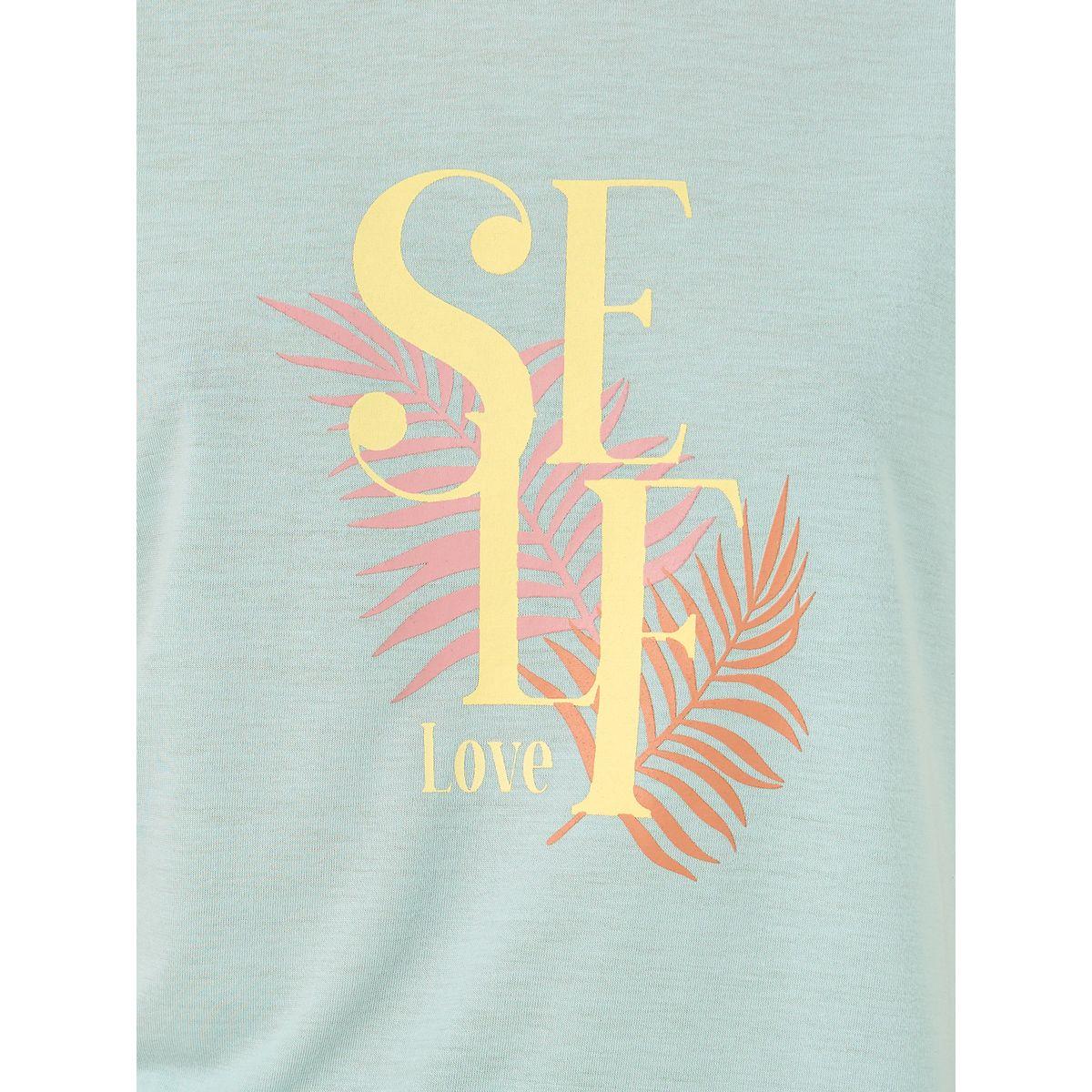 Self Love Graphic T-Shirt and Leaf Print Pyjama Set-women-clothing-nightwear-pyjamas-longsets-image-3