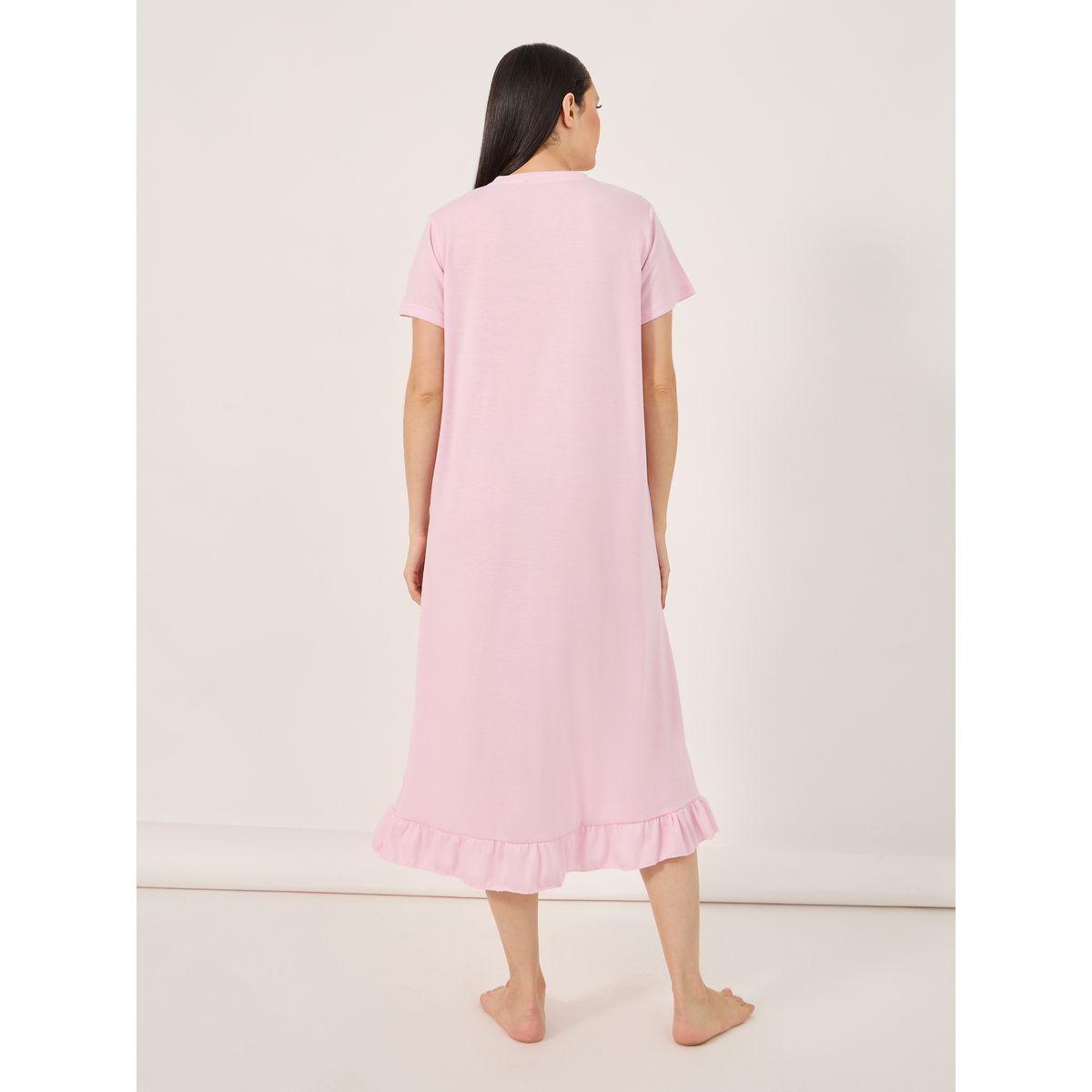 Styli Inspire Print Ruffle Hem Sleep T-Shirt Dress-women-clothing-nightwear-nighties-image-4
