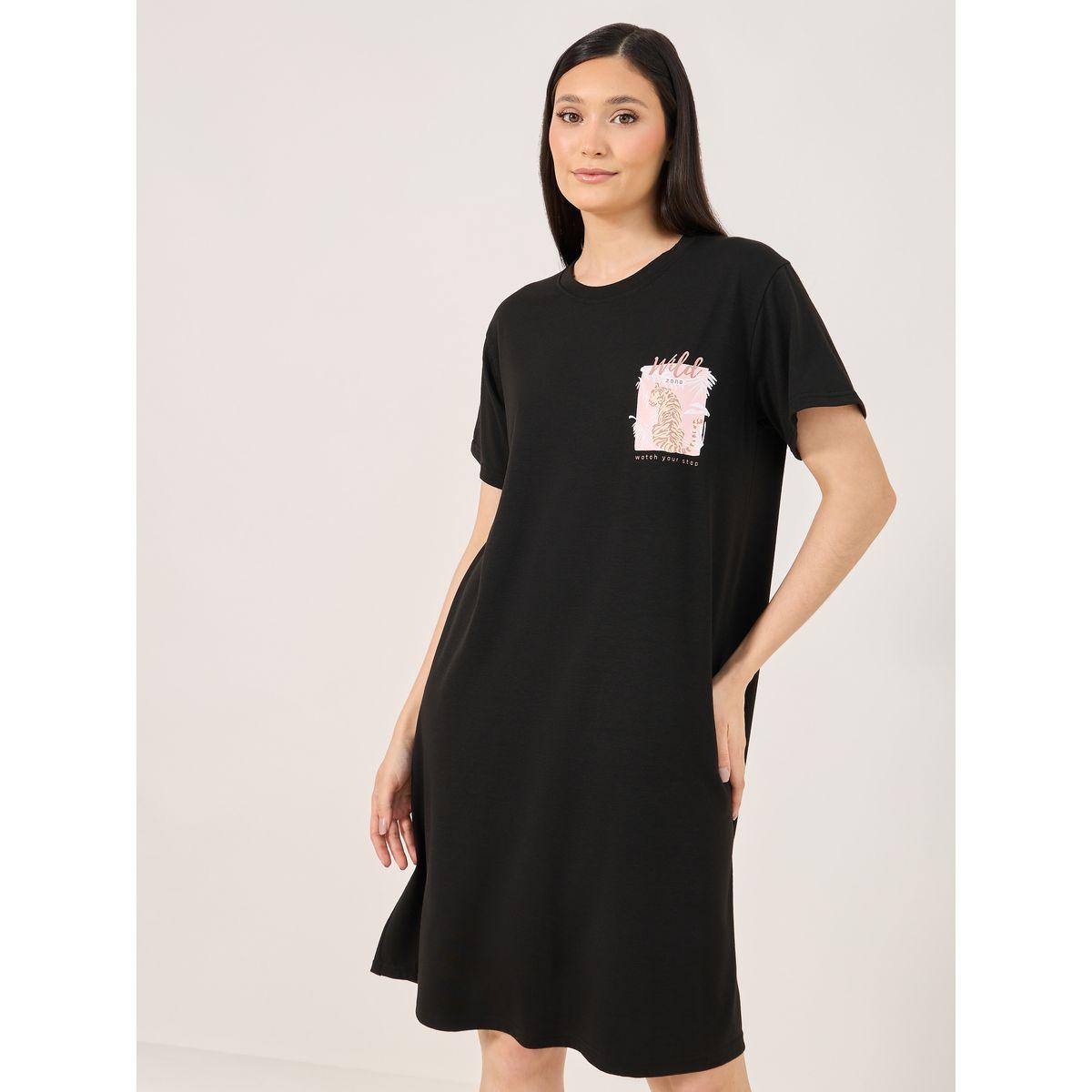 قميص نوم مطبع بطبعة حيوان-women-clothing-nightwear-nighties-image-2