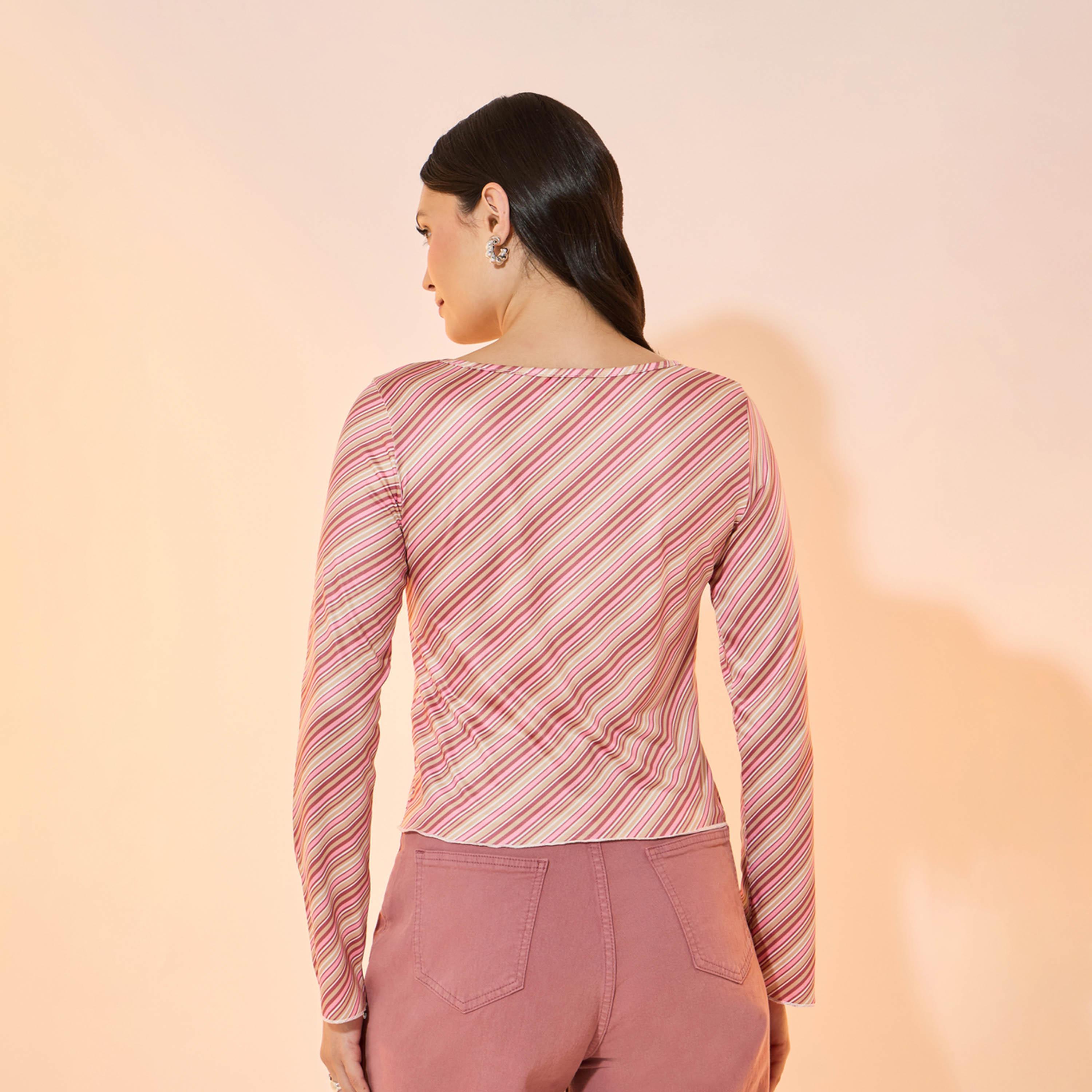 Take Two Striped Round Neck Long Sleeve Knit Top-women-clothing-tshirts-image-4