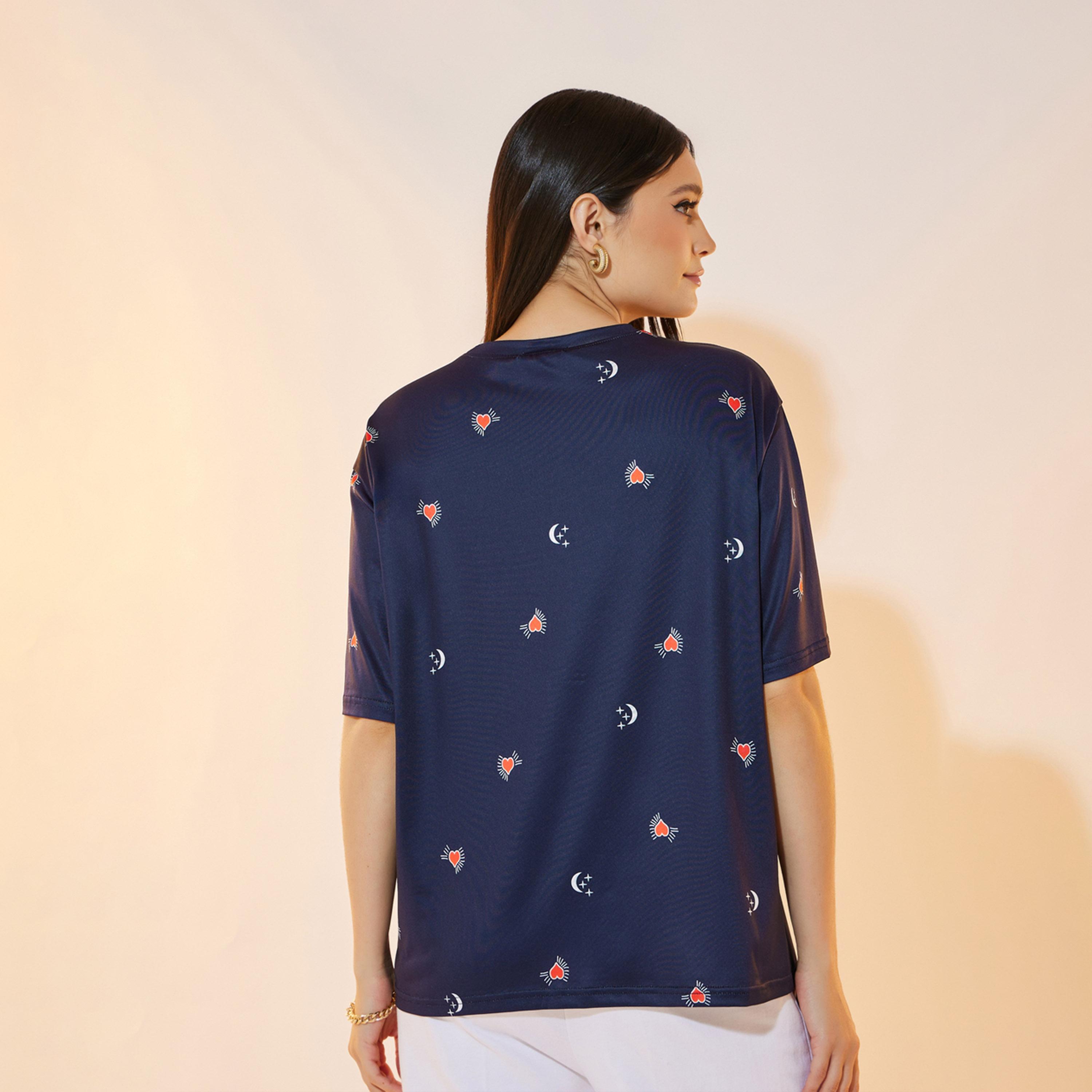 Take Two All-Over Print Round Neck T-shirt-women-clothing-tshirts-image-4