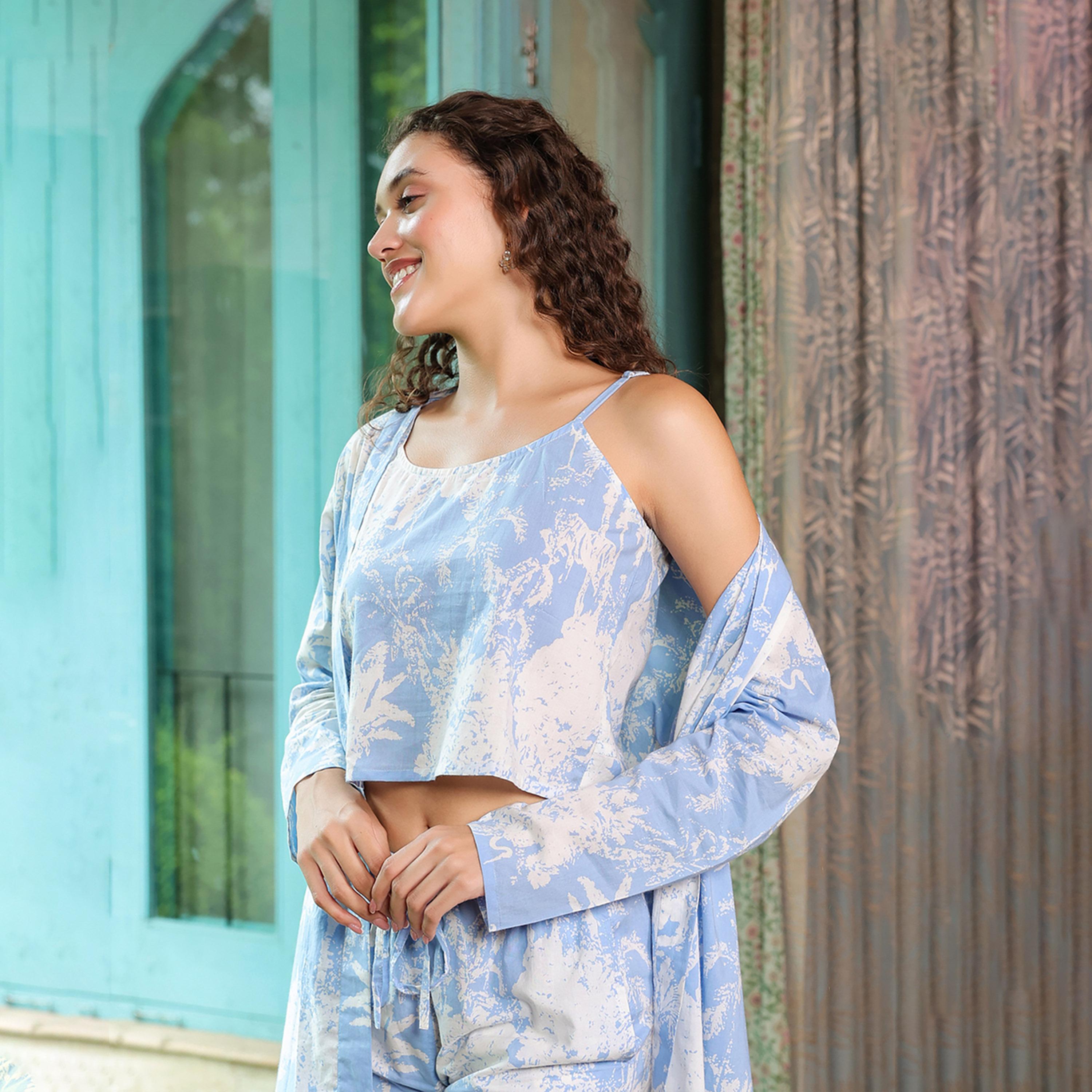 سانسكروتي هومز × ستايلي - طقم نوم للنساء مطبوع-women-clothing-nightwear-pyjamas-shortsets-image-5