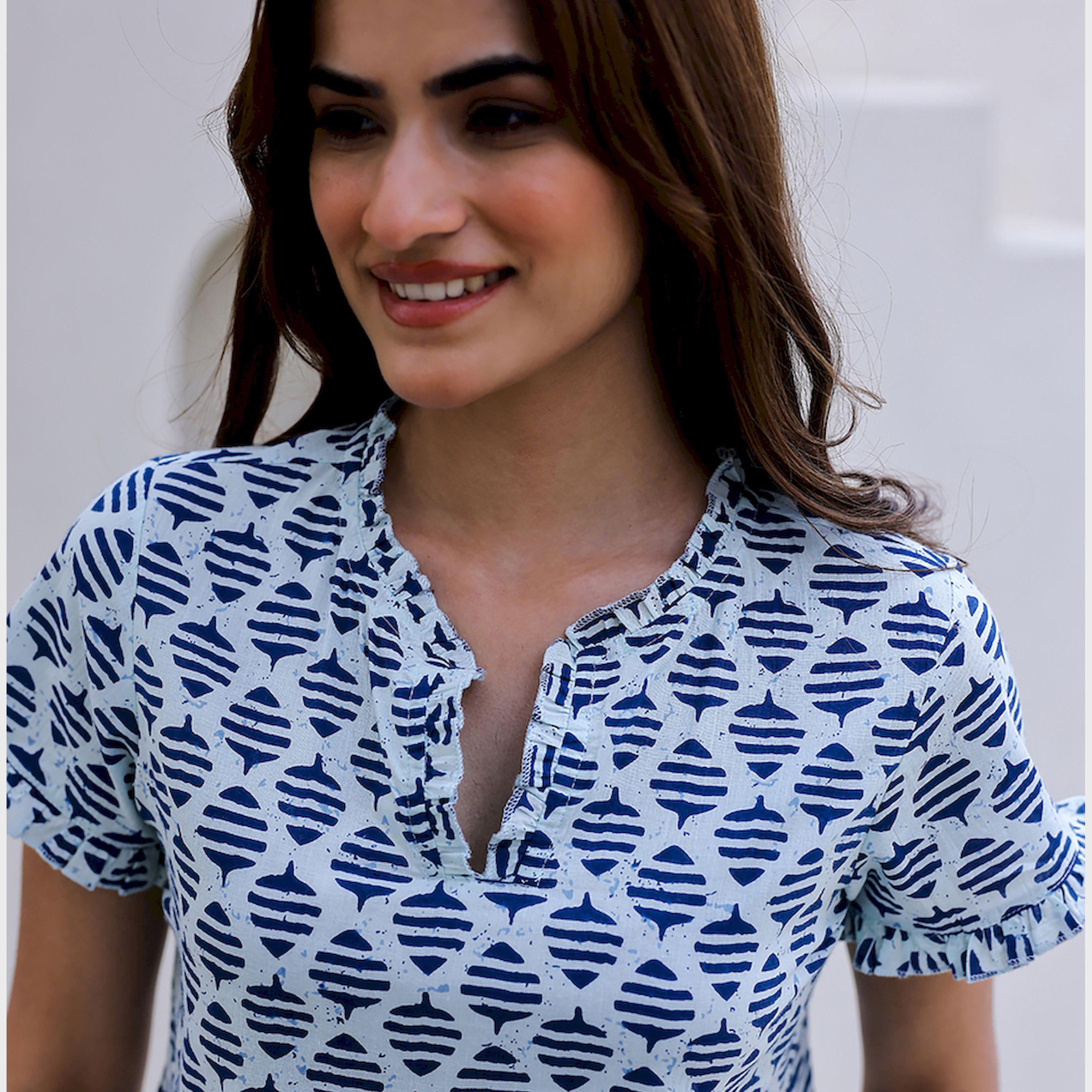 Sanskrutihomes X Styli Ethnic Motifs Printed Pure Cotton Night Suit-women-clothing-nightwear-pyjamas-longsets-image-5
