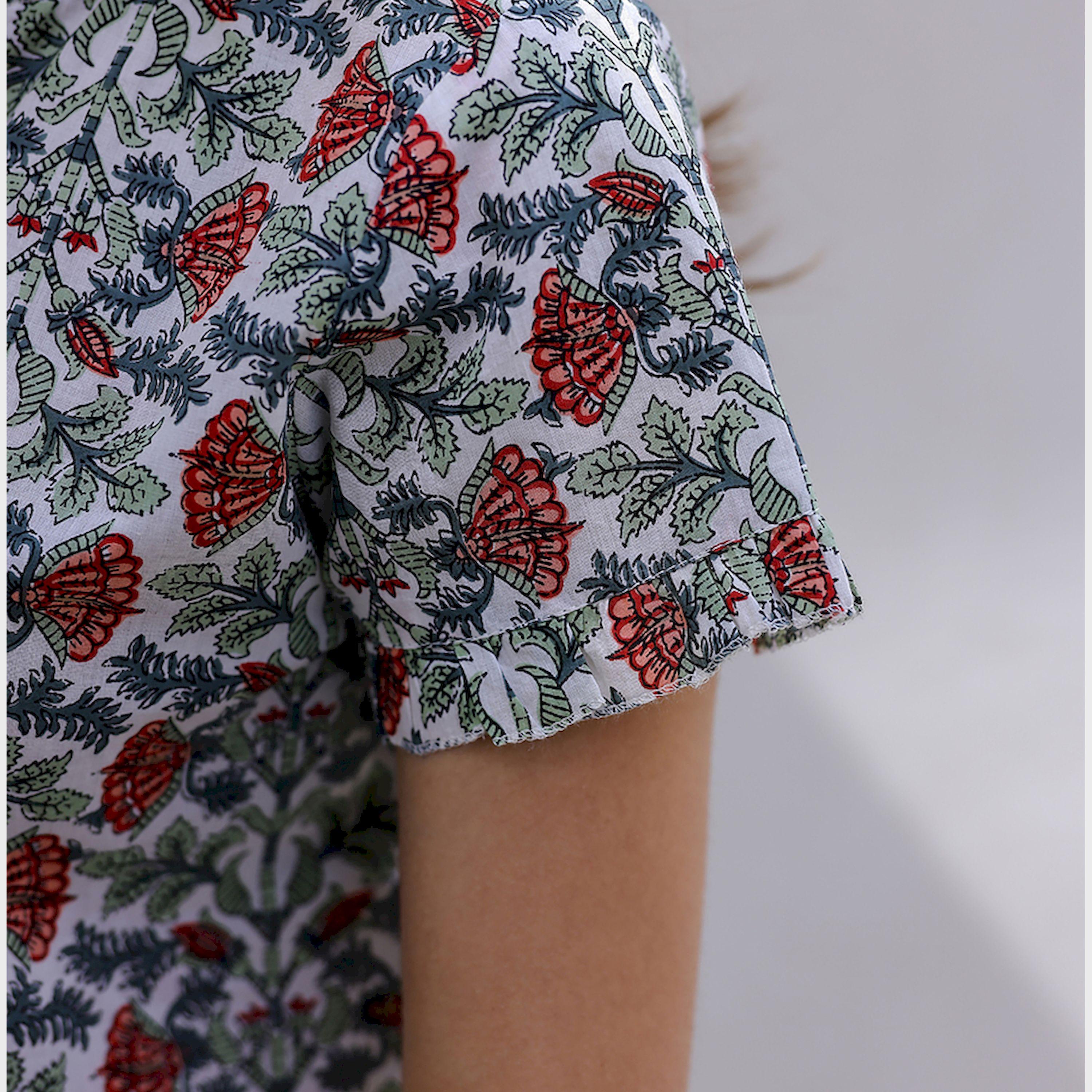سانسكروتي هومز × ستايلي - طقم بنطال بيجامة وقميص قطني بطبعة أزهار-women-clothing-nightwear-pyjamas-longsets-image-4