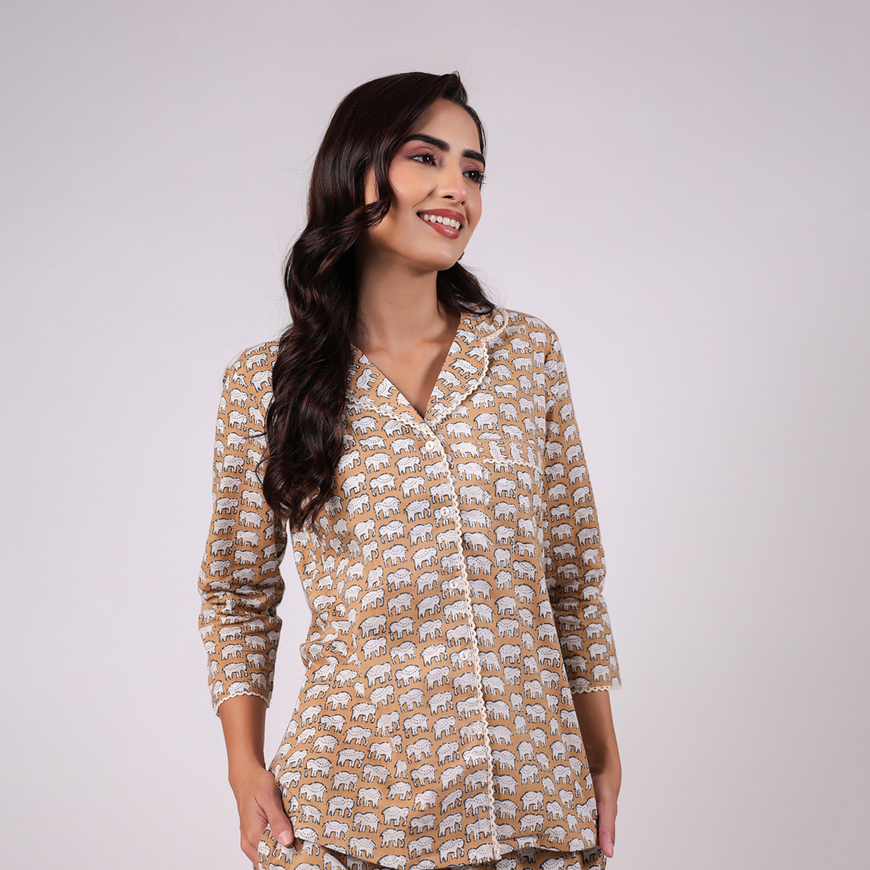 سانسكروتي هومز × ستايلي - طقم نوم للنساء مطبوع من القطن الخالص-women-clothing-nightwear-pyjamas-longsets-image-6