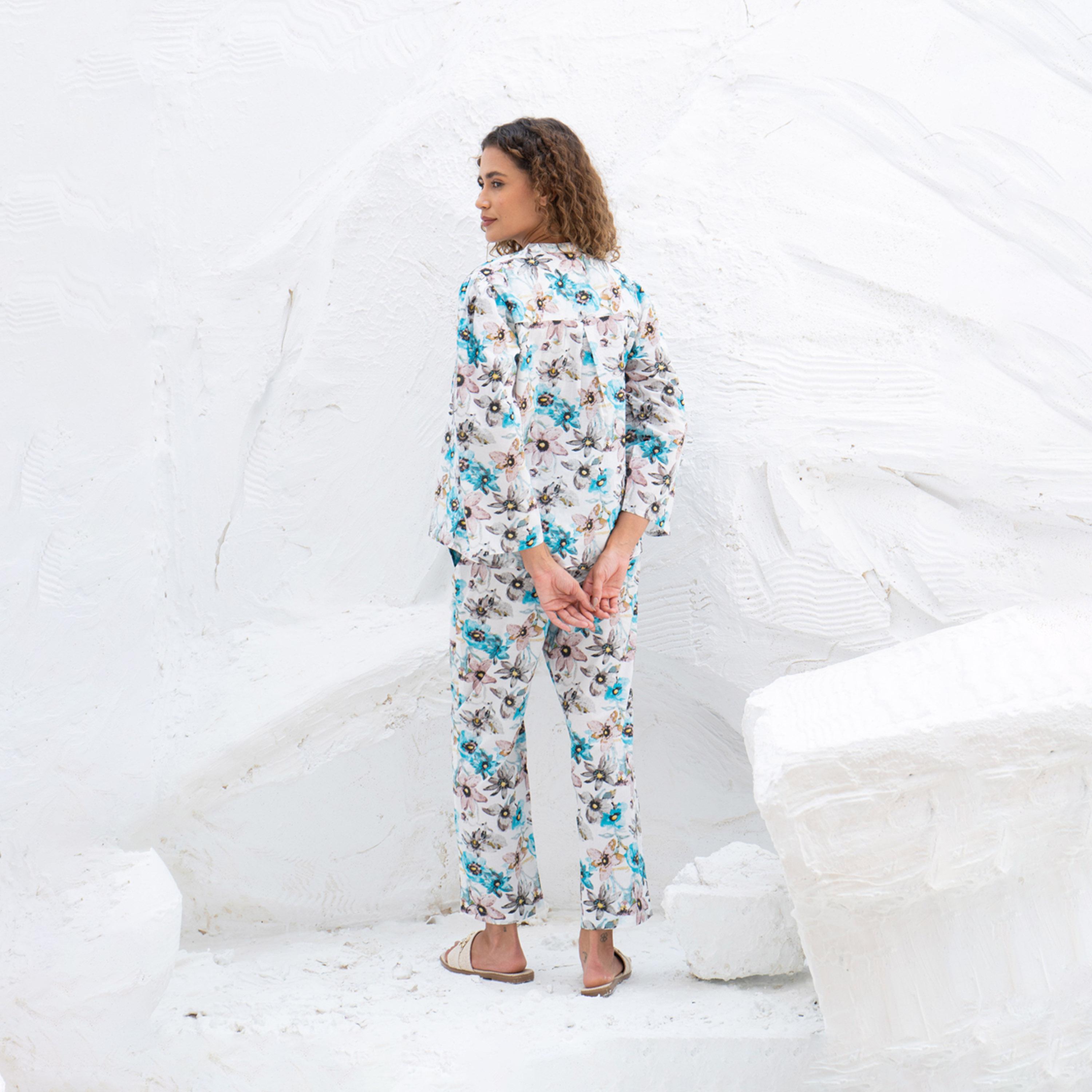 Sanskrutihomes X Styli Women Floral Printed Night Suit-women-clothing-nightwear-pyjamas-longsets-image-4