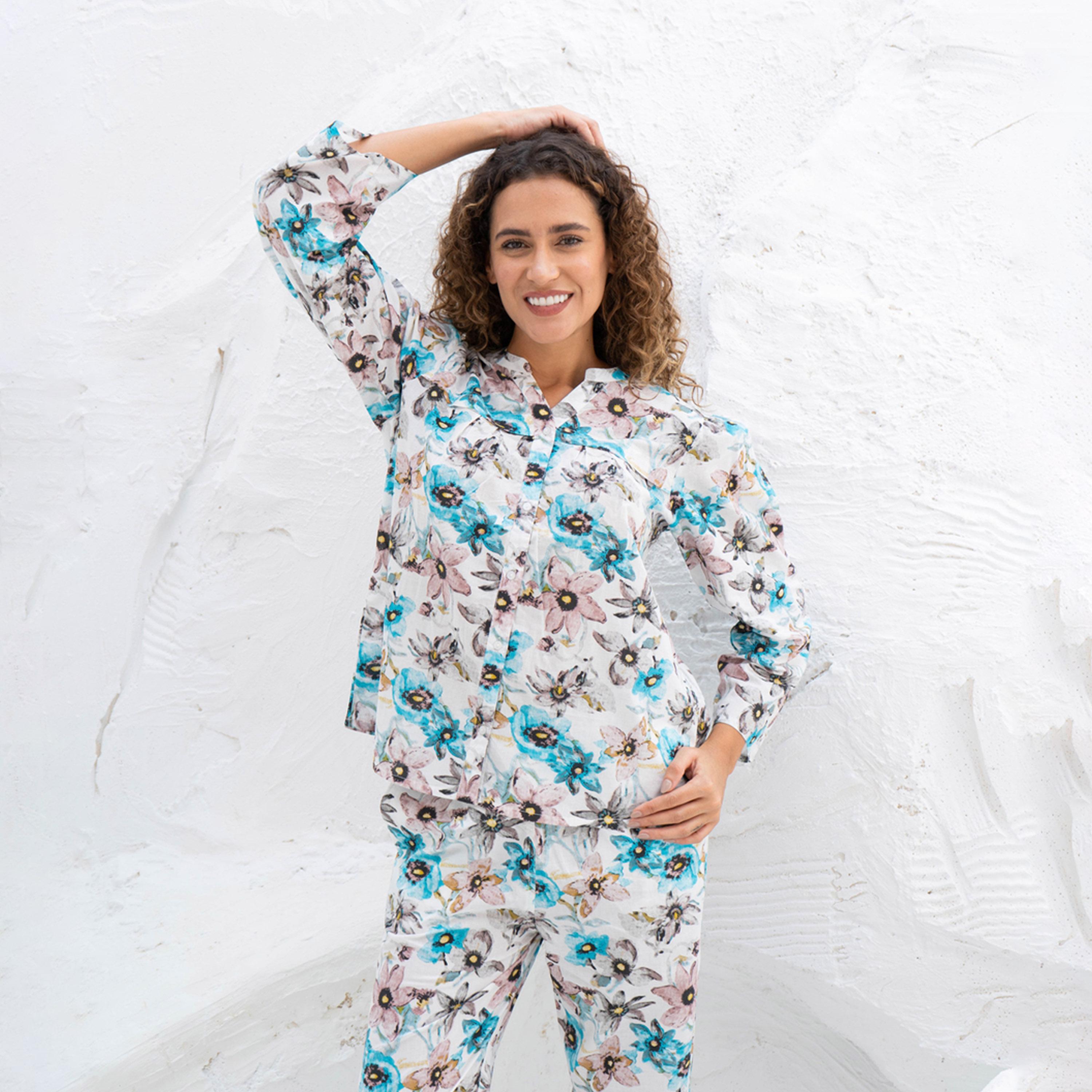 Sanskrutihomes X Styli Women Floral Printed Night Suit-women-clothing-nightwear-pyjamas-longsets-image-6