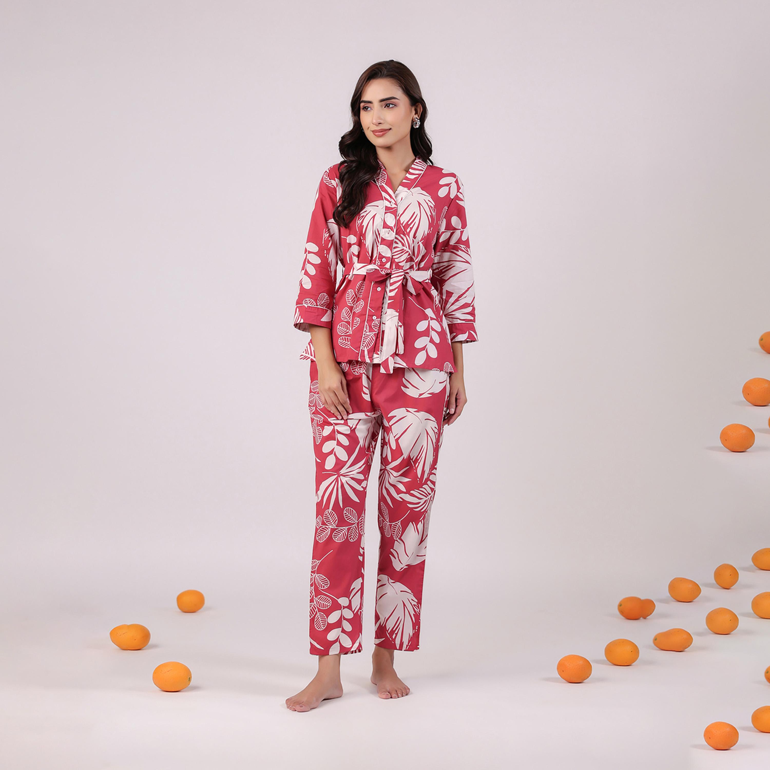 Sanskrutihomes X Styli Women Printed Cotton Night Suit-women-clothing-nightwear-pyjamas-longsets-image-1