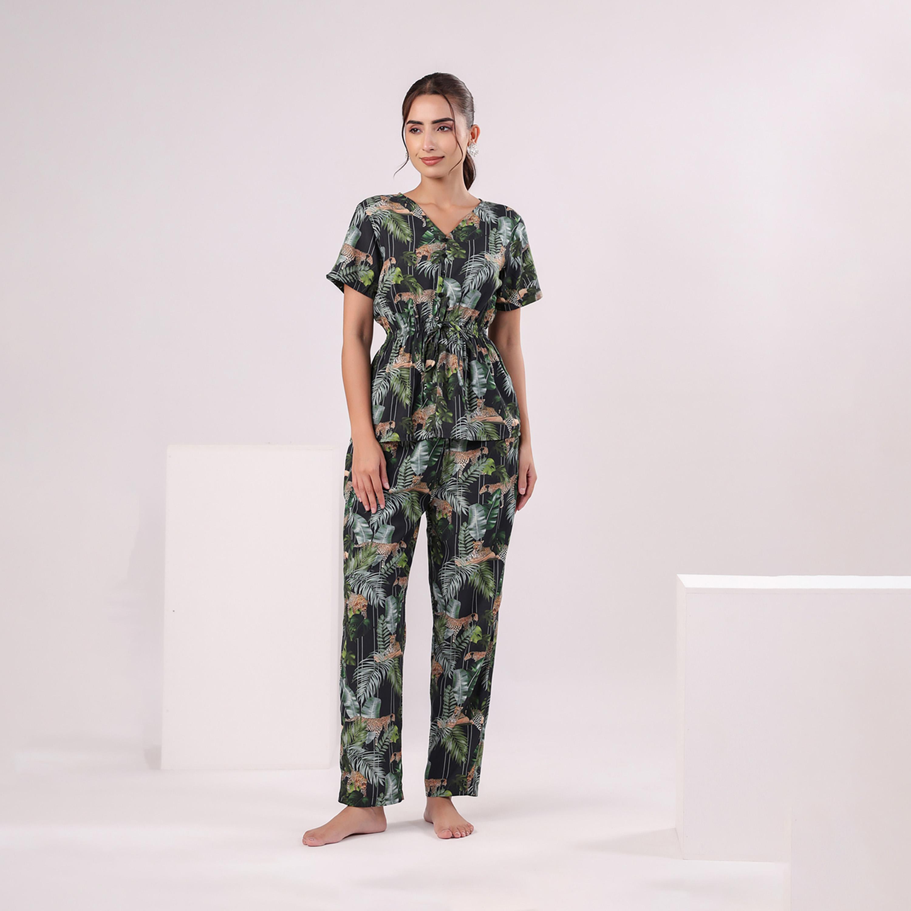 Sanskrutihomes X Styli Women Printed Cotton Night Suit-women-clothing-nightwear-pyjamas-longsets-image-1