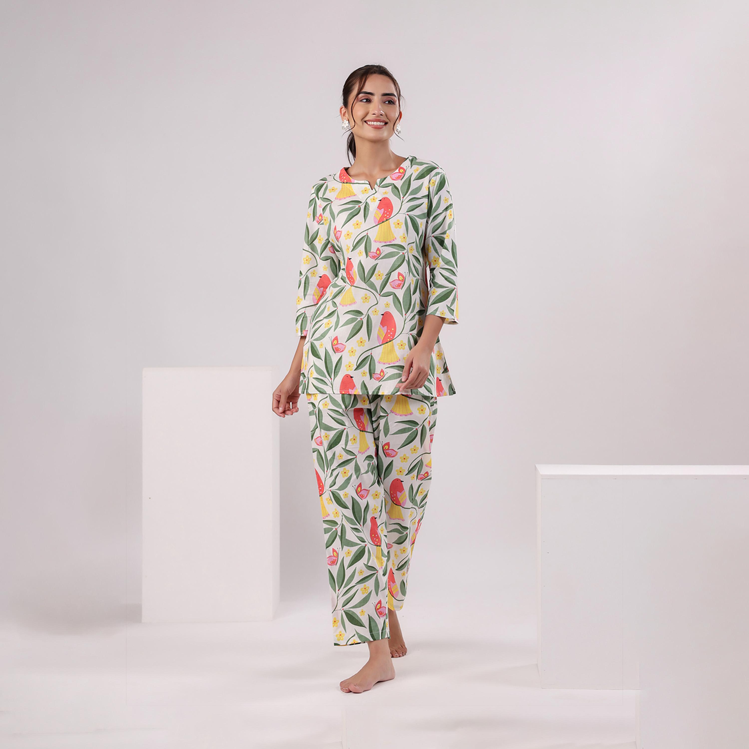 Sanskrutihomes X Styli Women Floral Printed Cotton Night Suit-women-clothing-nightwear-pyjamas-longsets-image-3