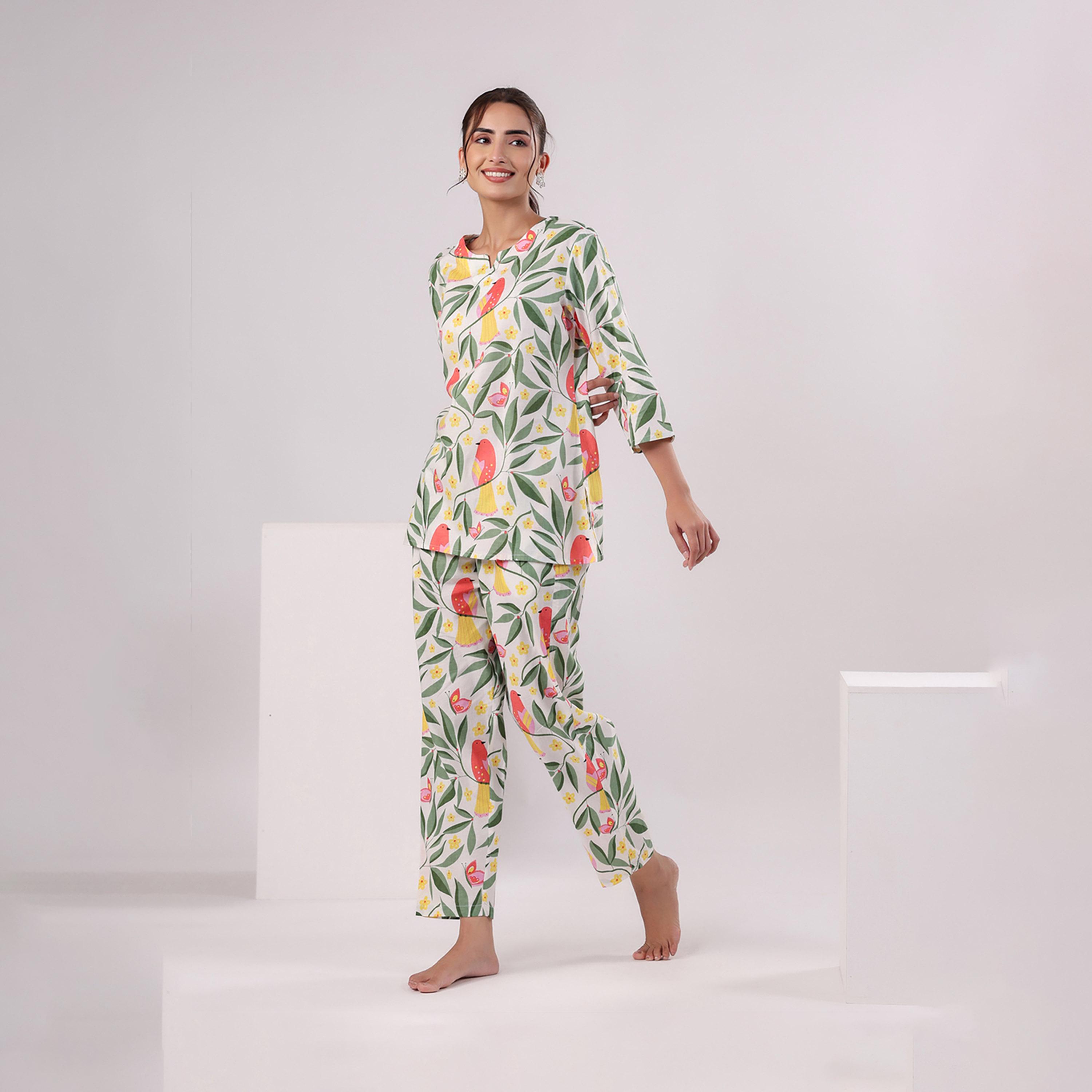Sanskrutihomes X Styli Women Floral Printed Cotton Night Suit-women-clothing-nightwear-pyjamas-longsets-image-4