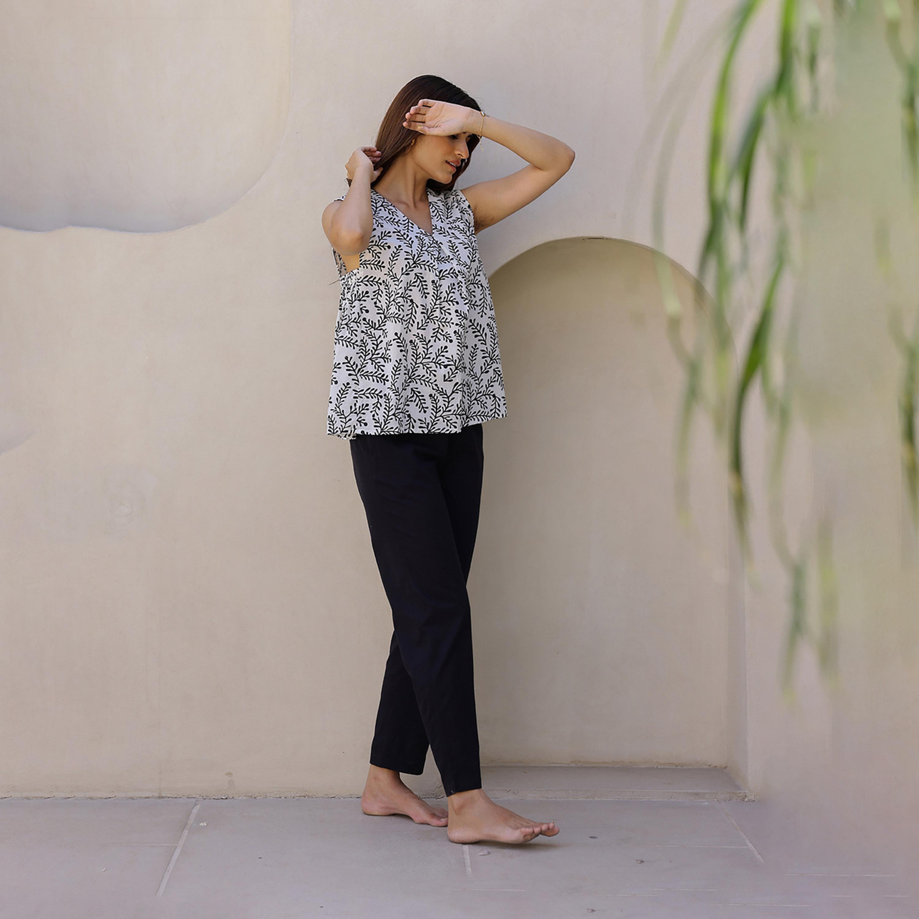 Sanskrutihomes X Styli Floral Printed Cotton Top And Pyjama Set-women-clothing-nightwear-pyjamas-longsets-image-4