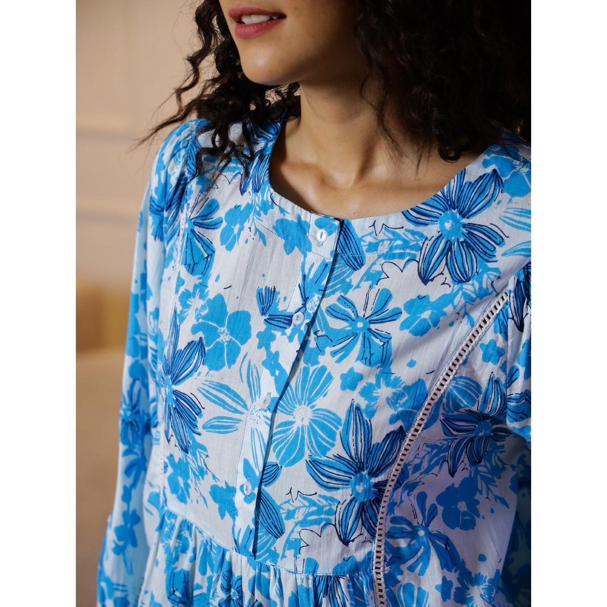 Sanskrutihomes Women Floral Printed Cotton Shirt and Pyjama Set-women-clothing-nightwear-pyjamas-longsets-image-6