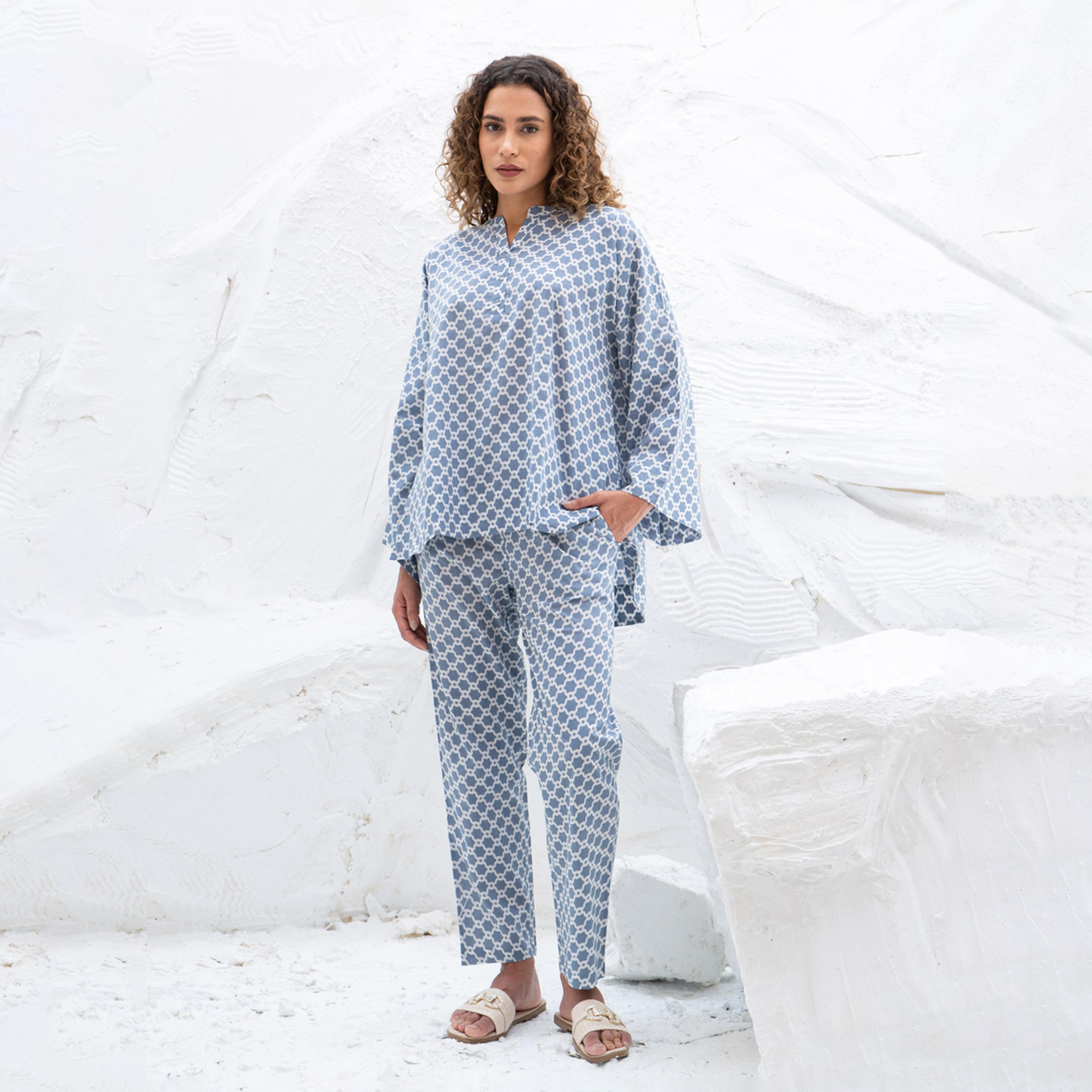 سانسكروتي هومز × ستايلي - طقم نوم للنساء مطبوعة-women-clothing-nightwear-pyjamas-longsets-image-1
