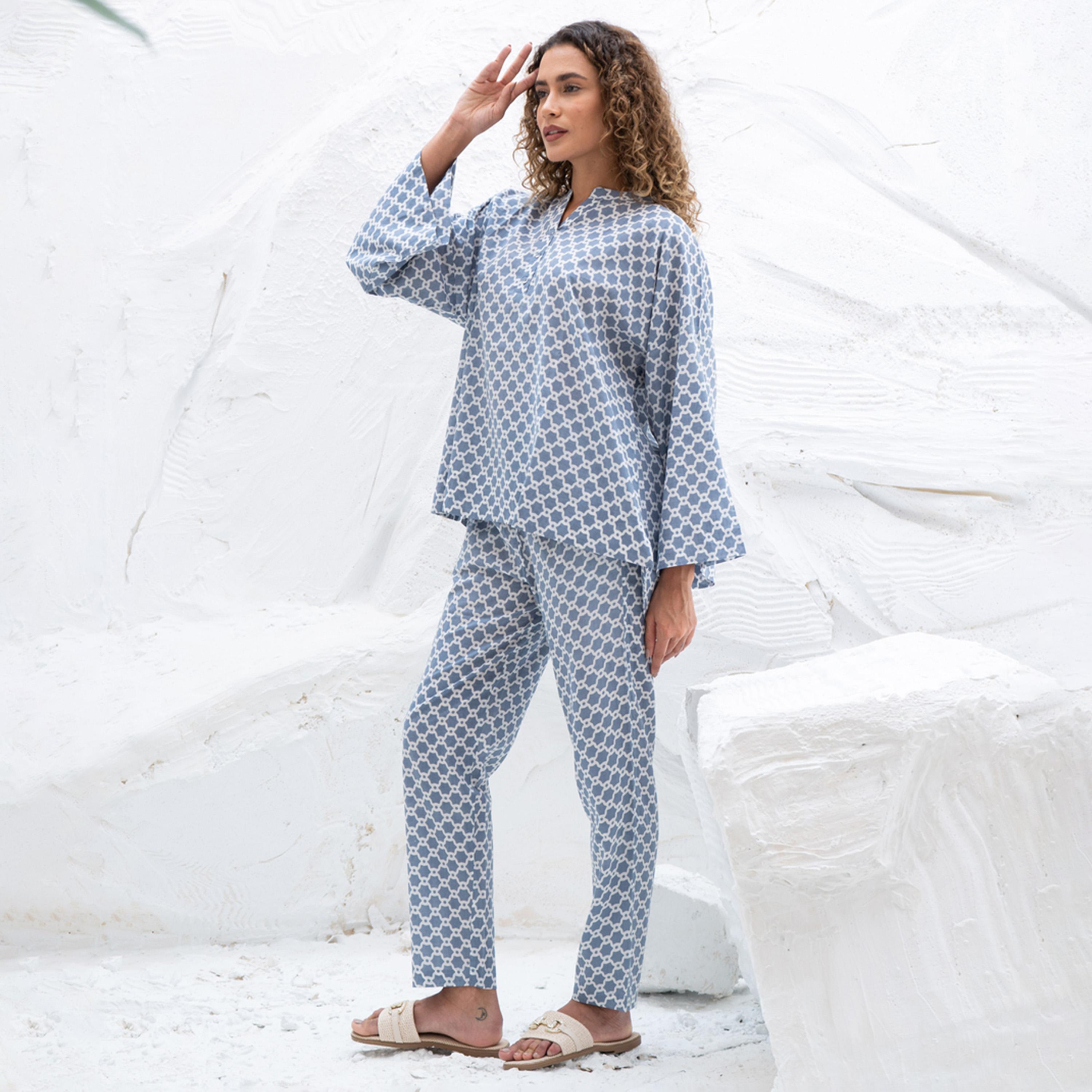سانسكروتي هومز × ستايلي - طقم نوم للنساء مطبوعة-women-clothing-nightwear-pyjamas-longsets-image-3