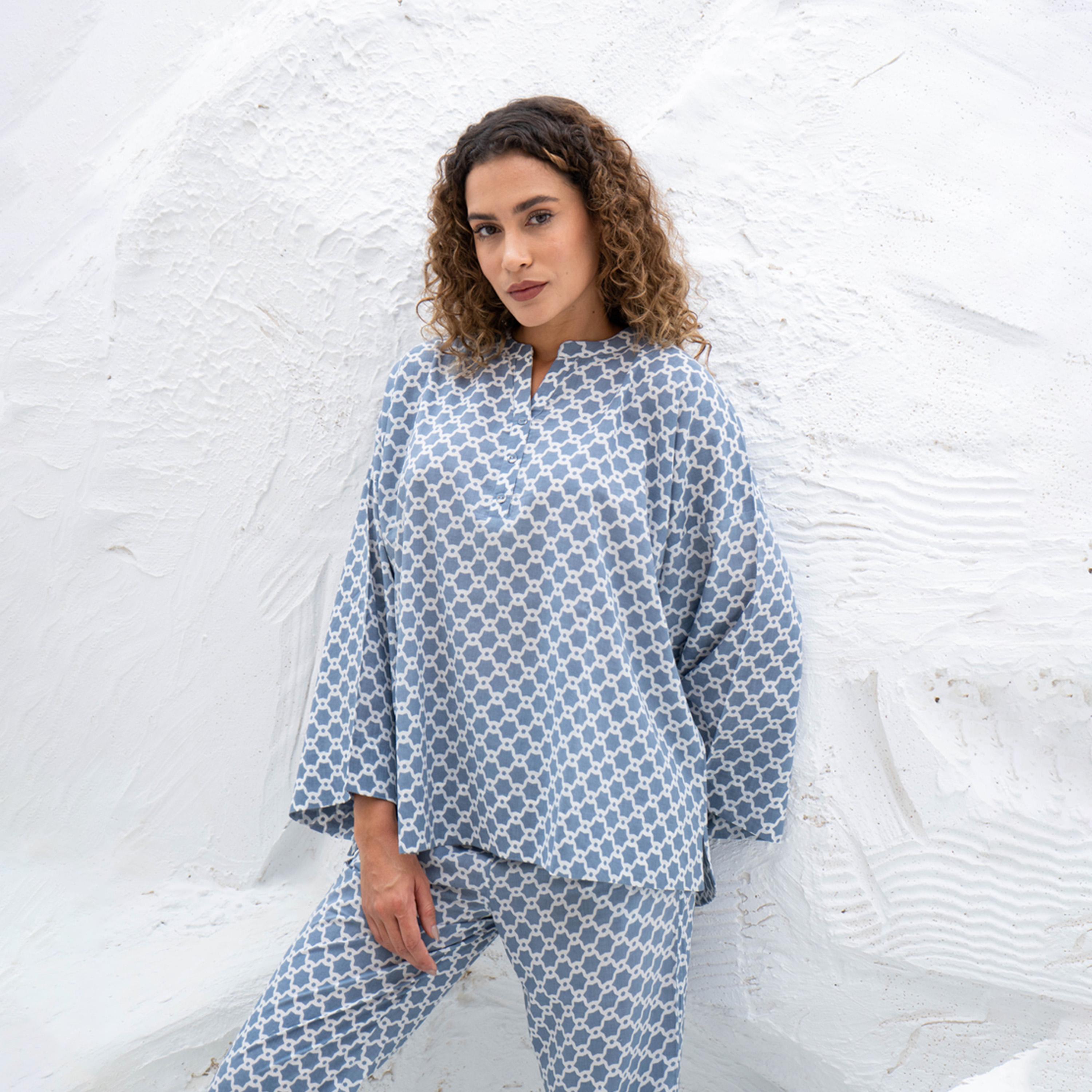 سانسكروتي هومز × ستايلي - طقم نوم للنساء مطبوعة-women-clothing-nightwear-pyjamas-longsets-image-5