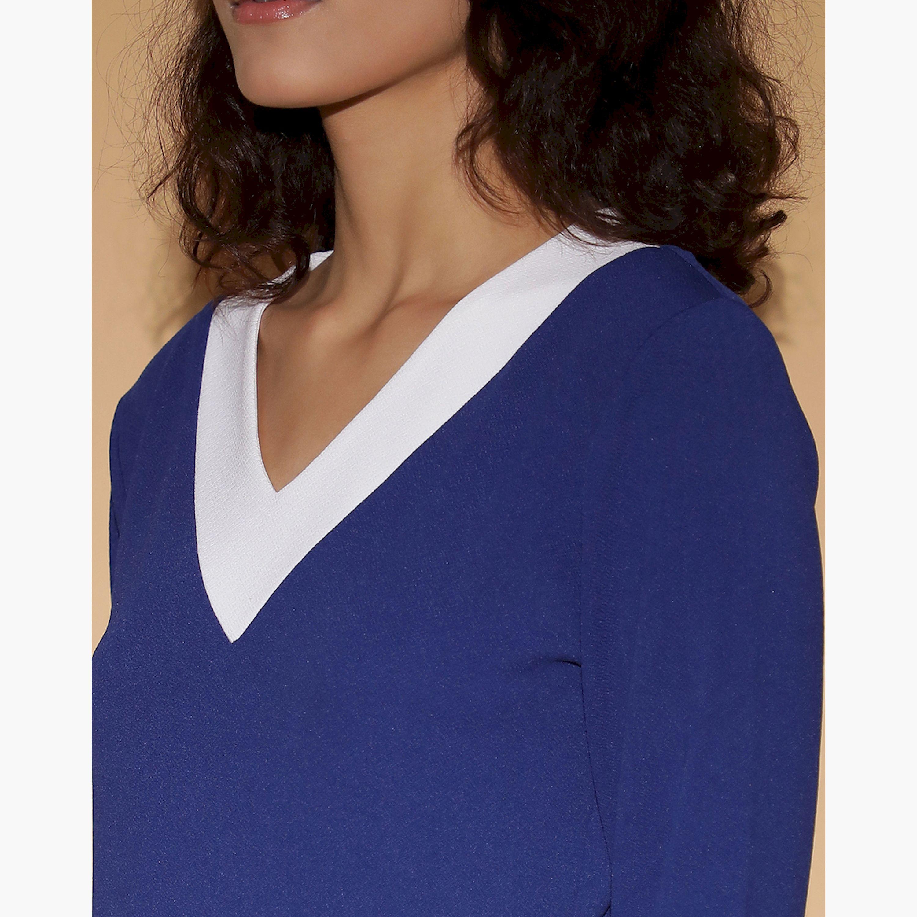 Kotty X Styli Womens V-Neck A-Line Dress-women-clothing-dresses-image-5